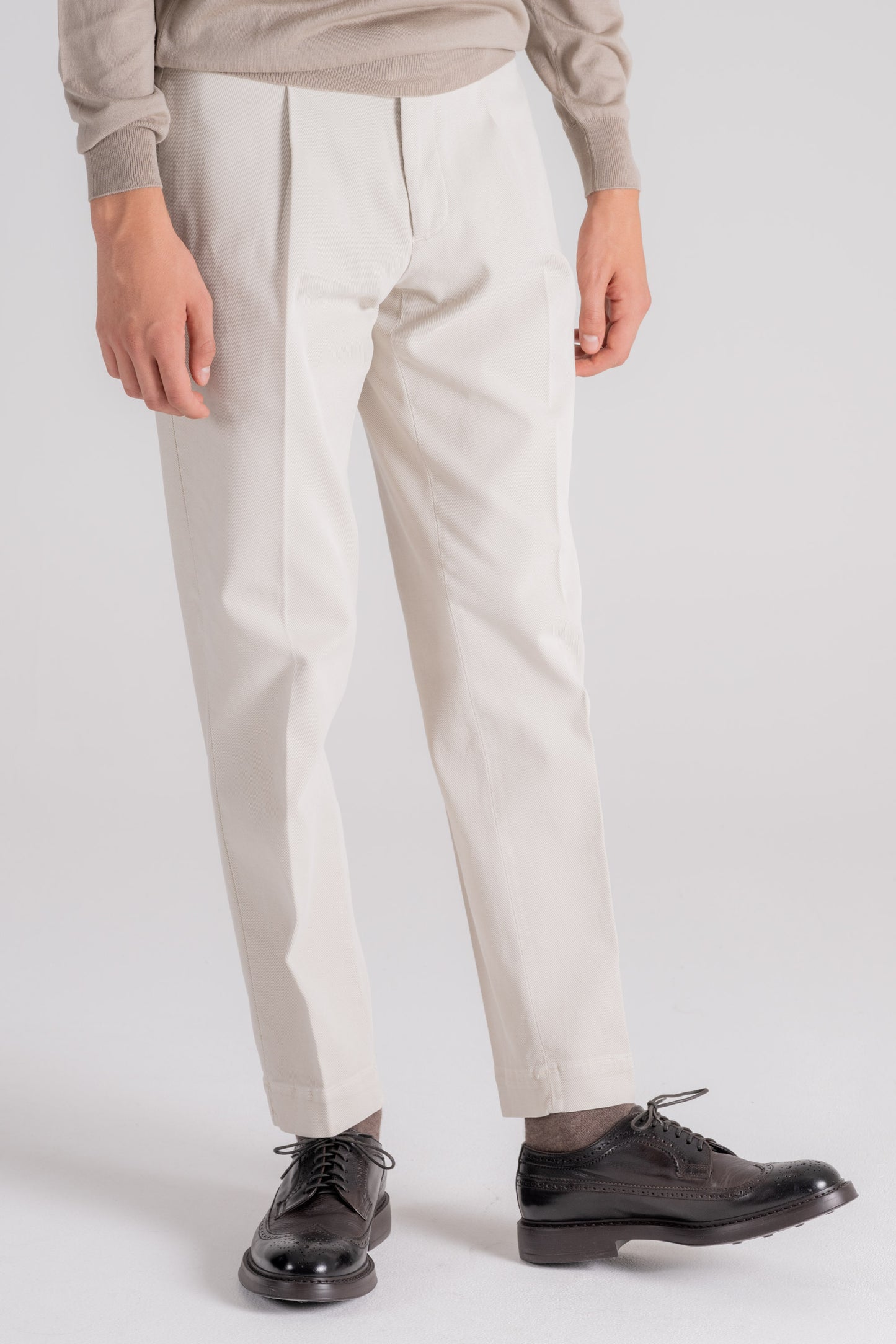  Santaniello Trousers 100% Cotton Regular Beige Uomo - 2