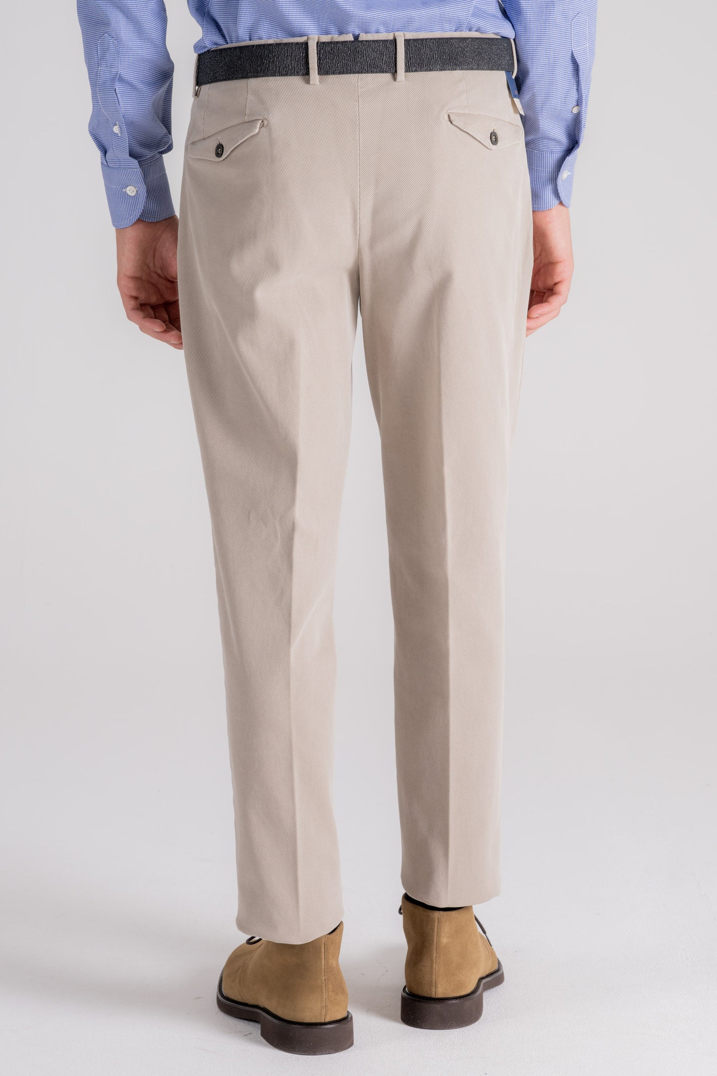  Santaniello Trousers 100% Cotton Grey Beige Uomo - 5