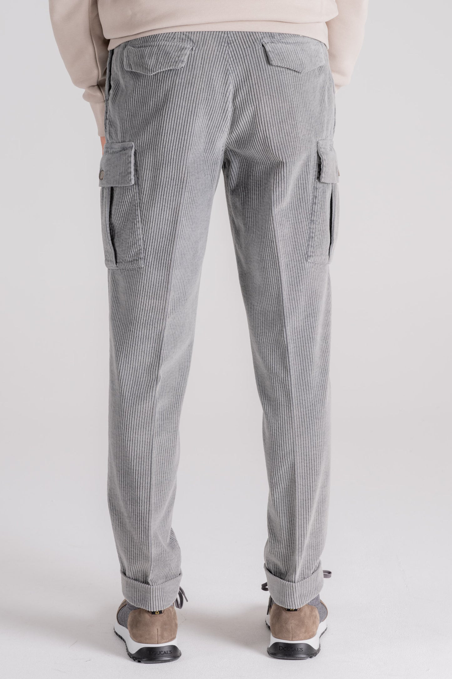  Santaniello Trousers 100% Cotton Corduroy Grigio Uomo - 5