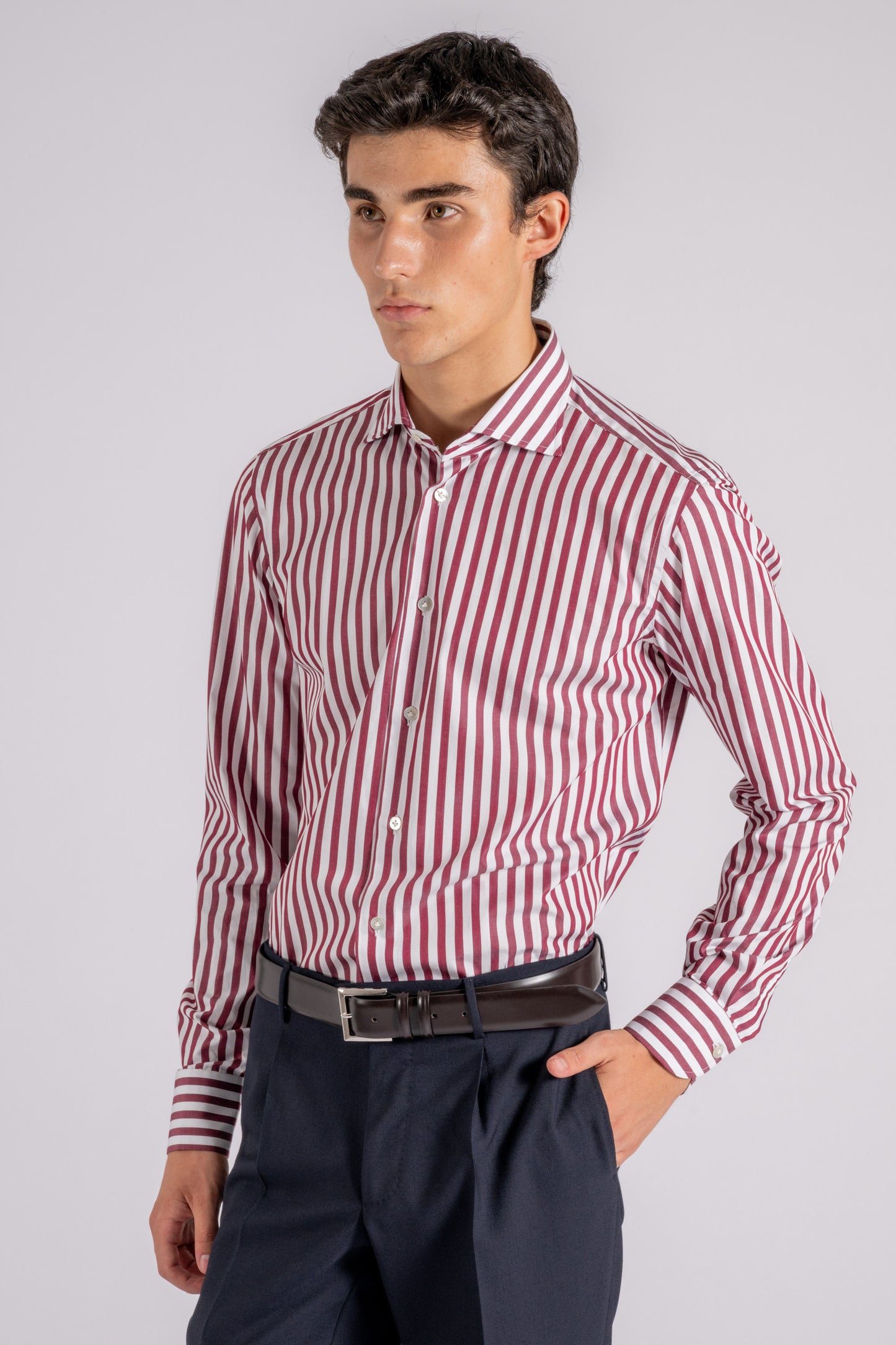  Borriello Shirt 100% Cotton Red Rosso Uomo - 2