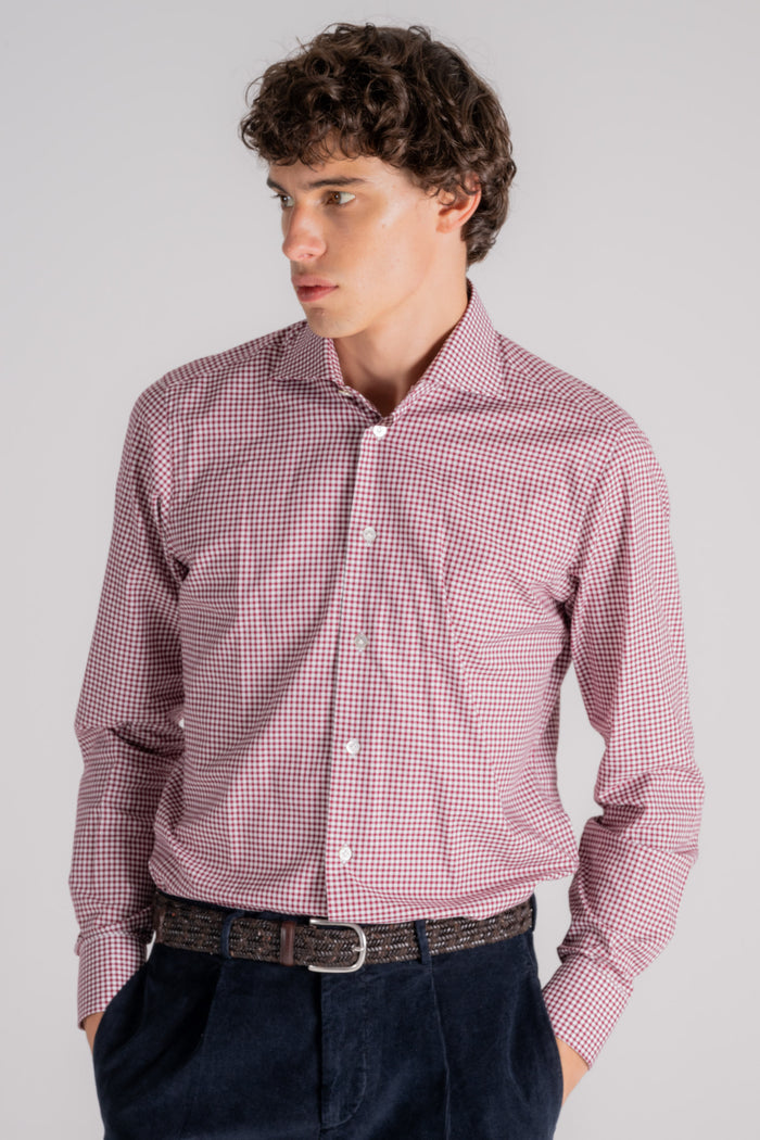 Borriello Camicia 100% Cotone Rosso-2