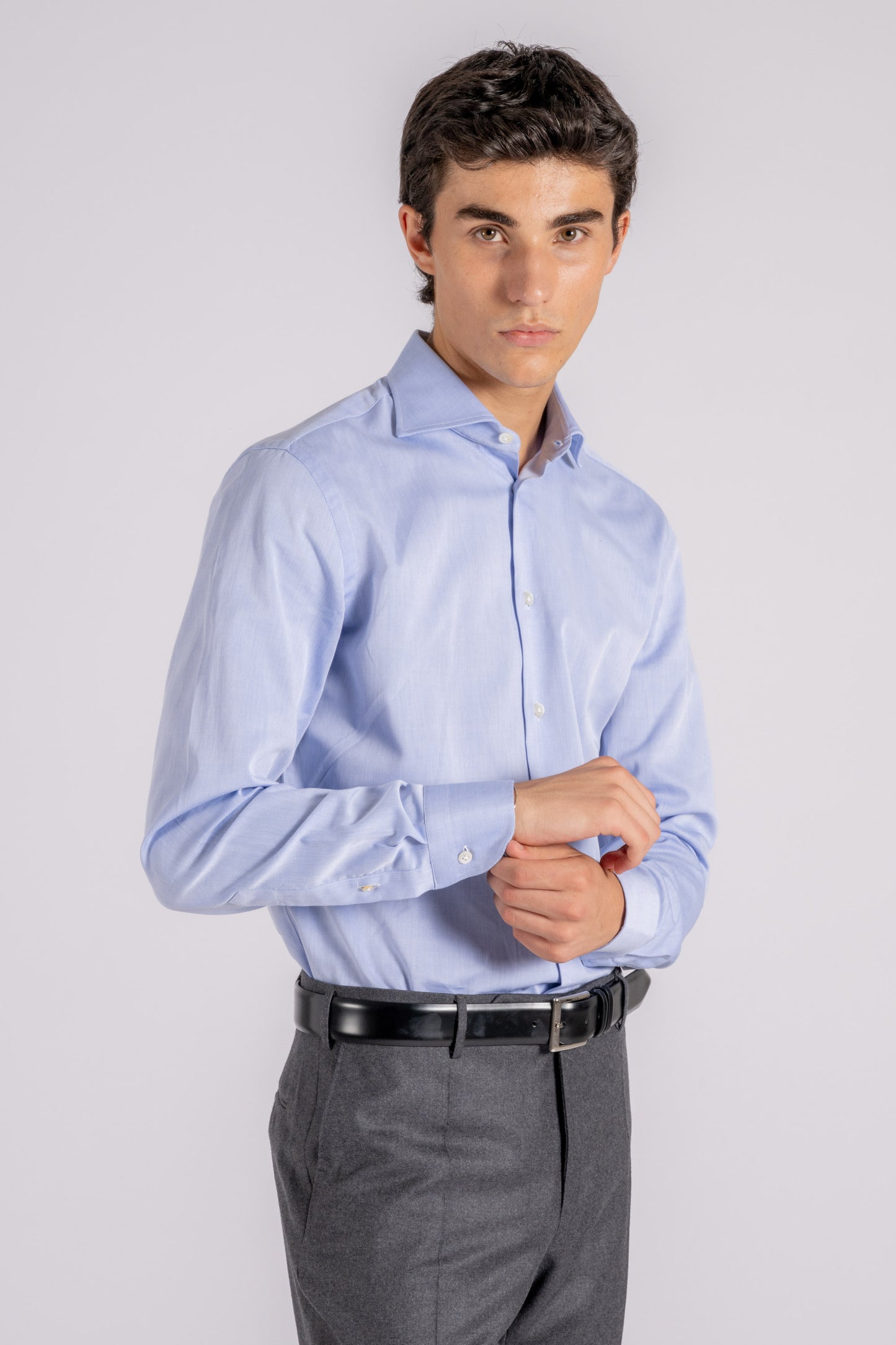  Borriello Light Blue Shirt In 100% Cotton Azzurro Uomo - 1