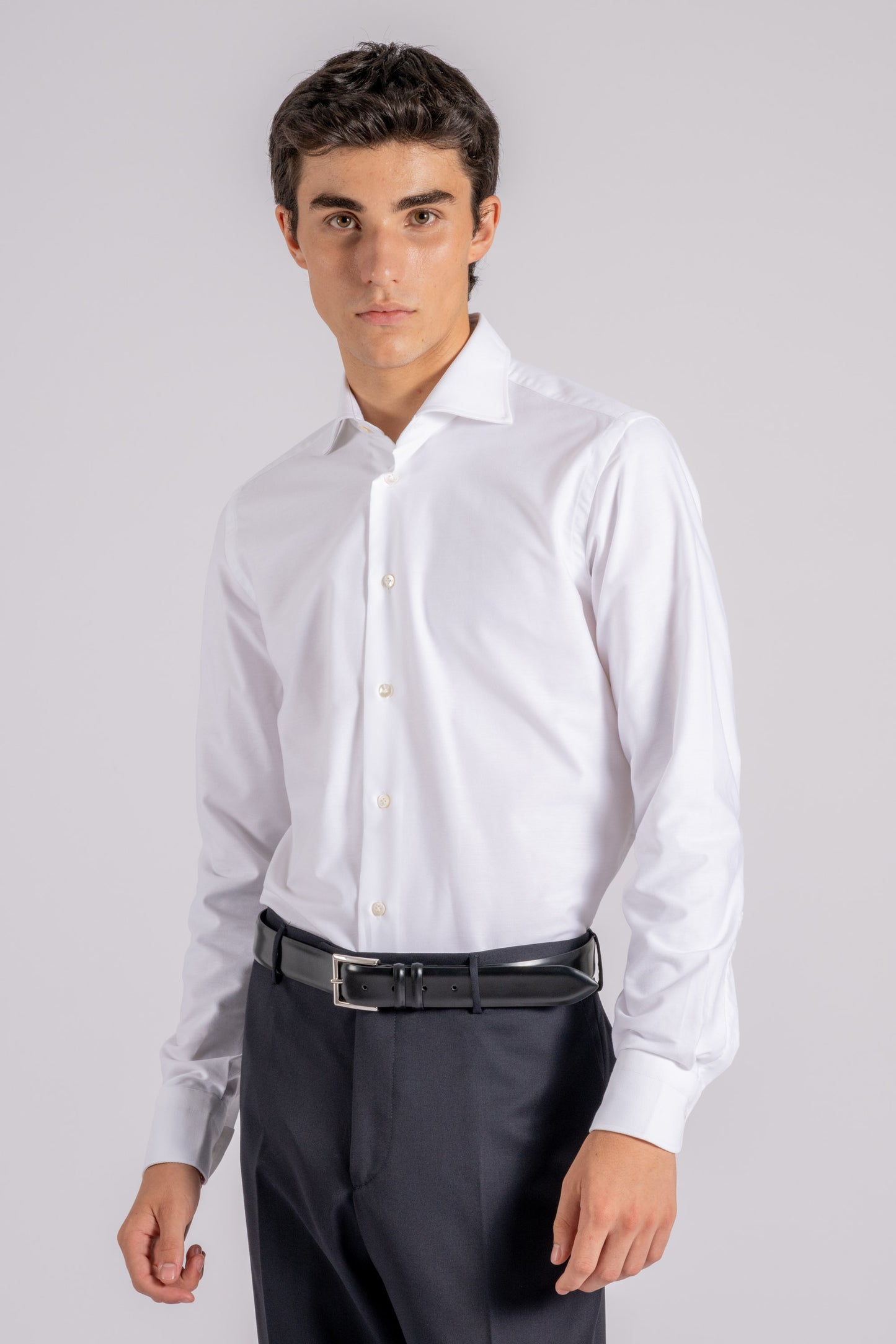  Borriello Shirt 100% Cotton White Bianco Uomo - 1