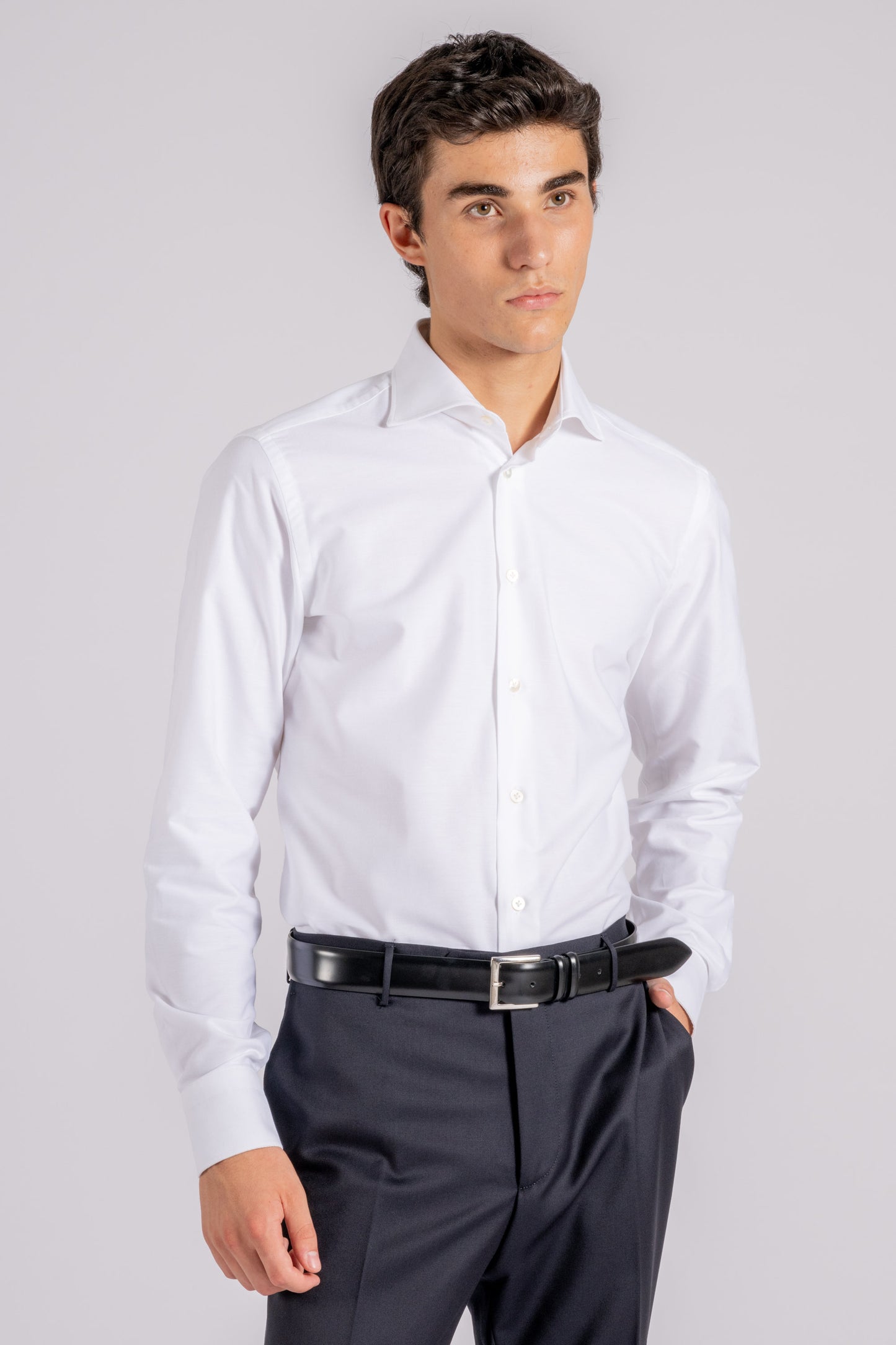  Borriello Shirt 100% Cotton White Bianco Uomo - 2