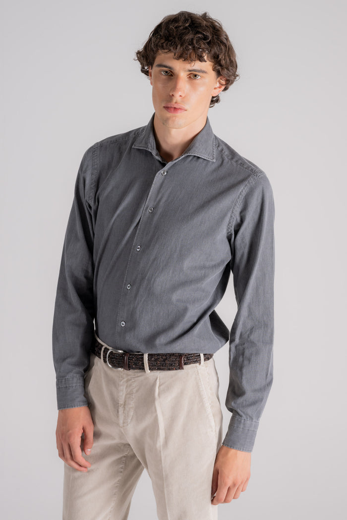 Borriello Shirt 100% Cotton Grey-2