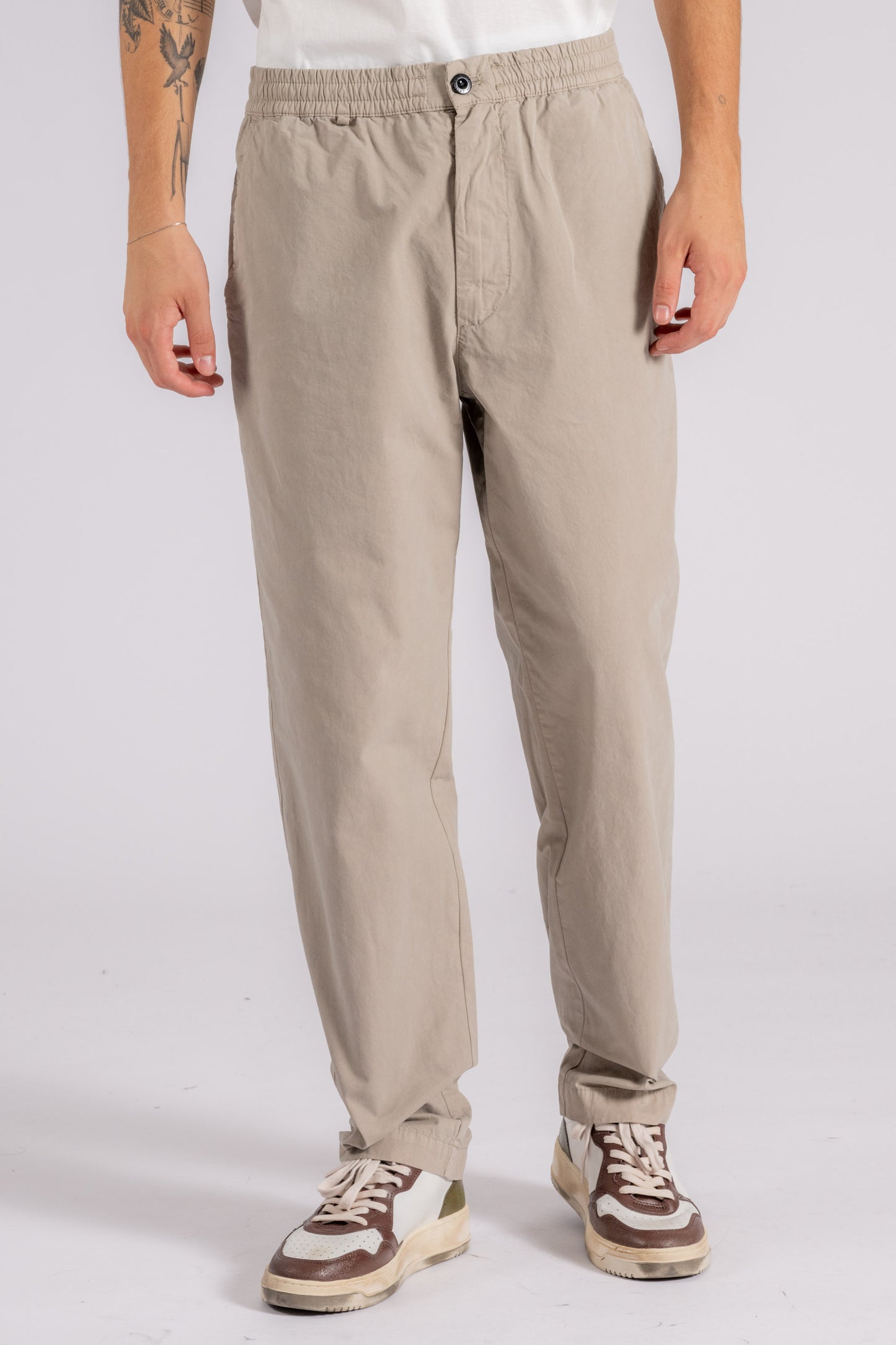  C.p. Company Trousers 100% Cotton Green Beige Uomo - 1