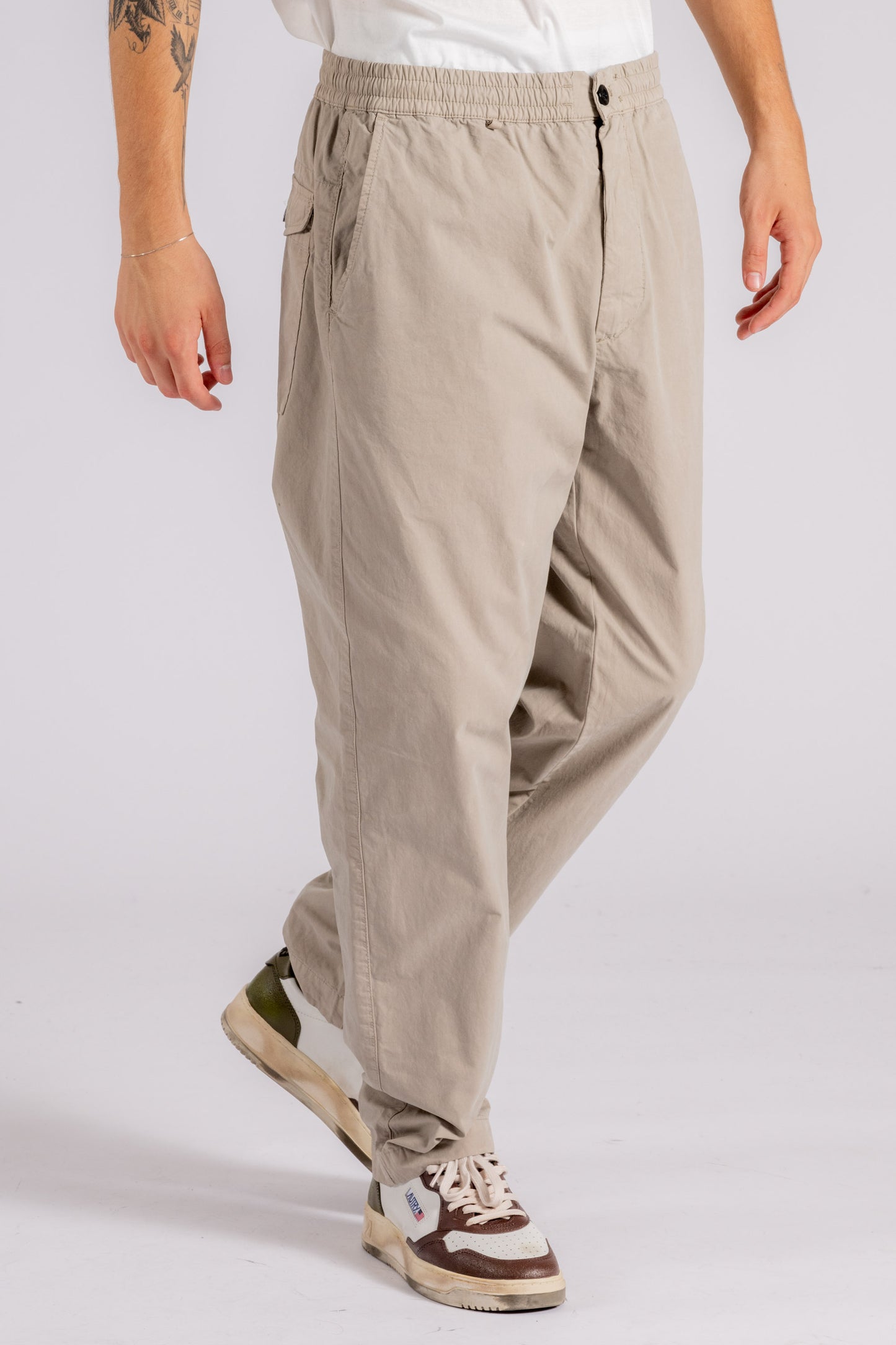  C.p. Company Trousers 100% Cotton Green Beige Uomo - 5