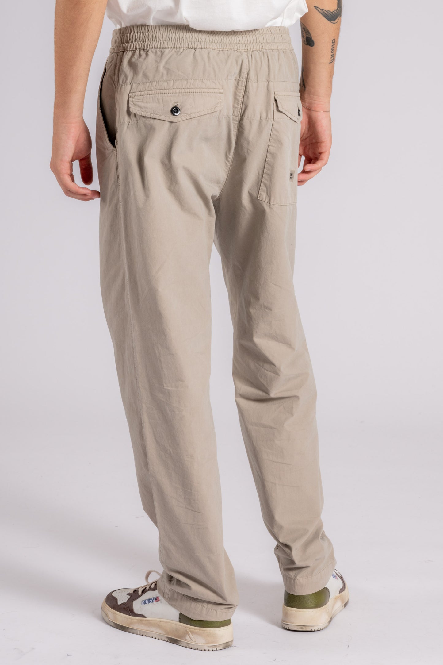  C.p. Company Trousers 100% Cotton Green Beige Uomo - 6