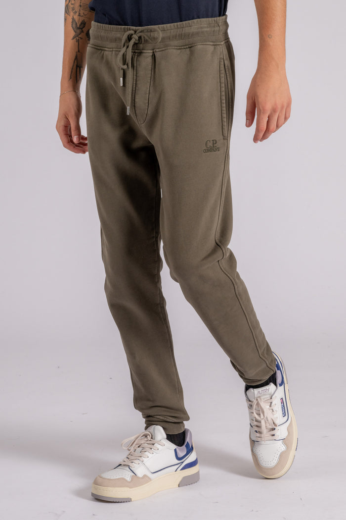  C.p. Company Pantalone Felpa In Cotone Verde Verde Uomo - 5