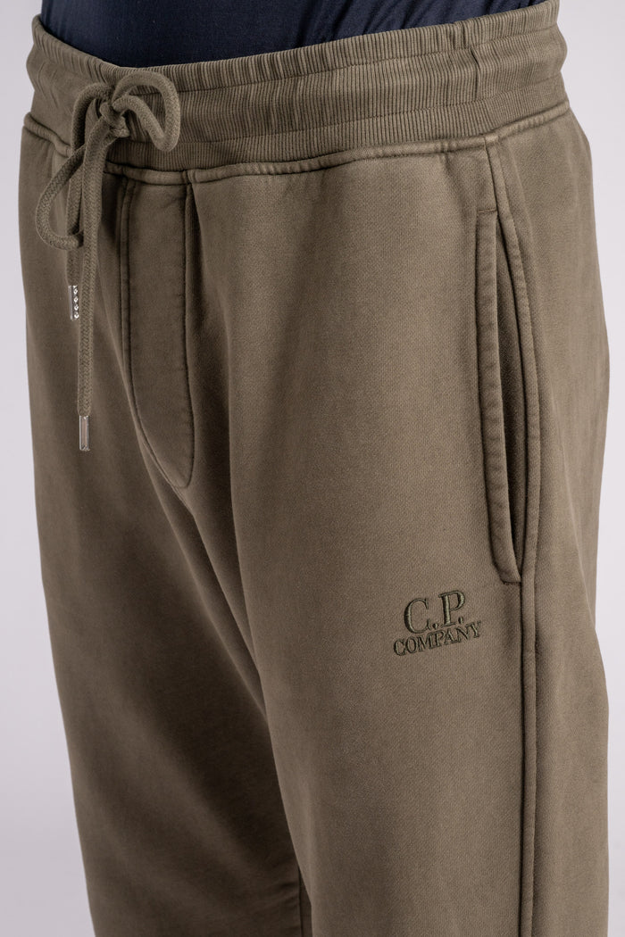  C.p. Company Pantalone Felpa In Cotone Verde Verde Uomo - 7