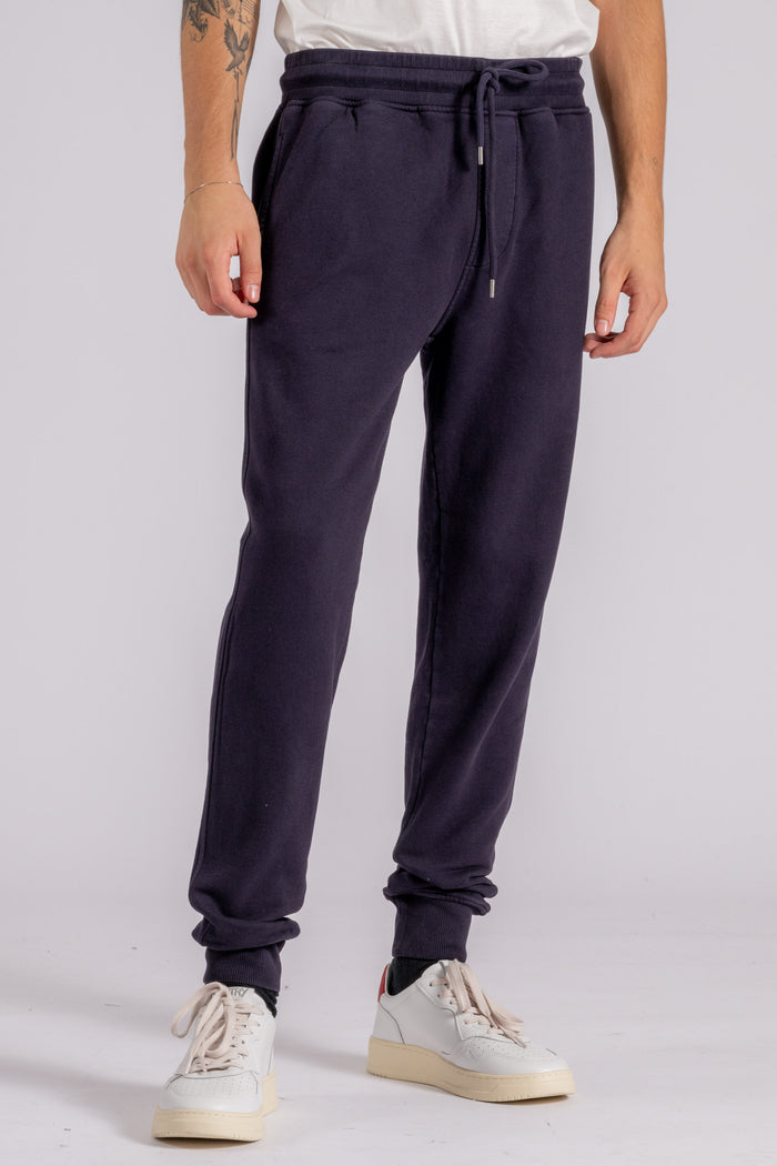 C.P. Company Pantalone Felpa in Cotone Blu-2