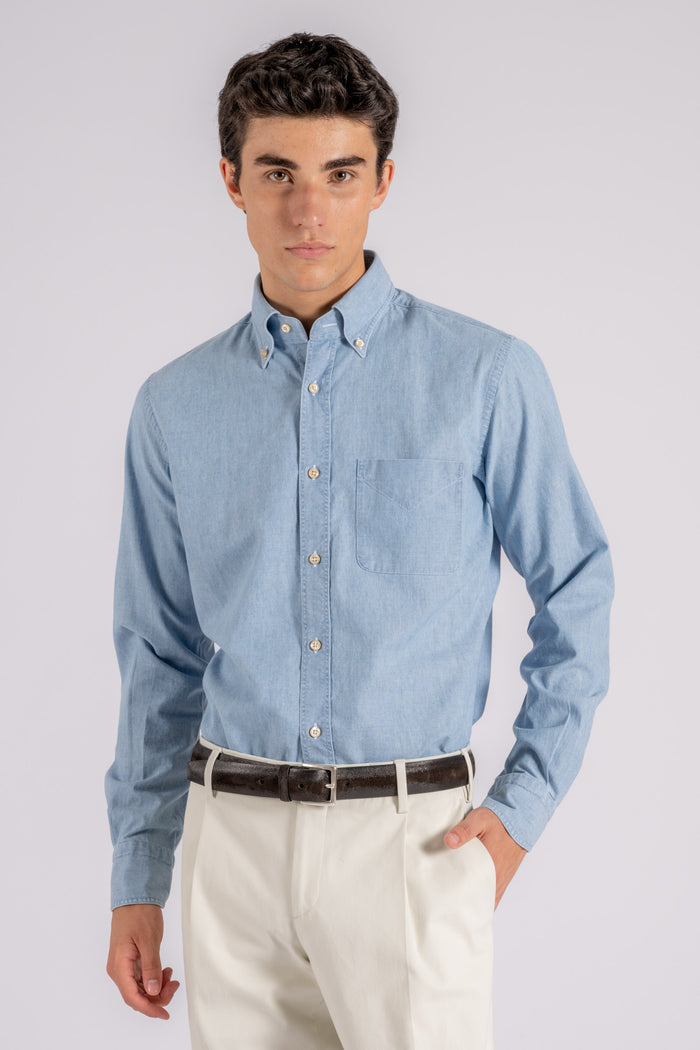 Bolzonella 1934 Camicia blu 100% Cotone-2