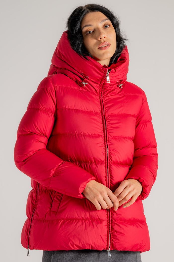  Add Hooded Down Jacket Rosso Rosso Donna - 3