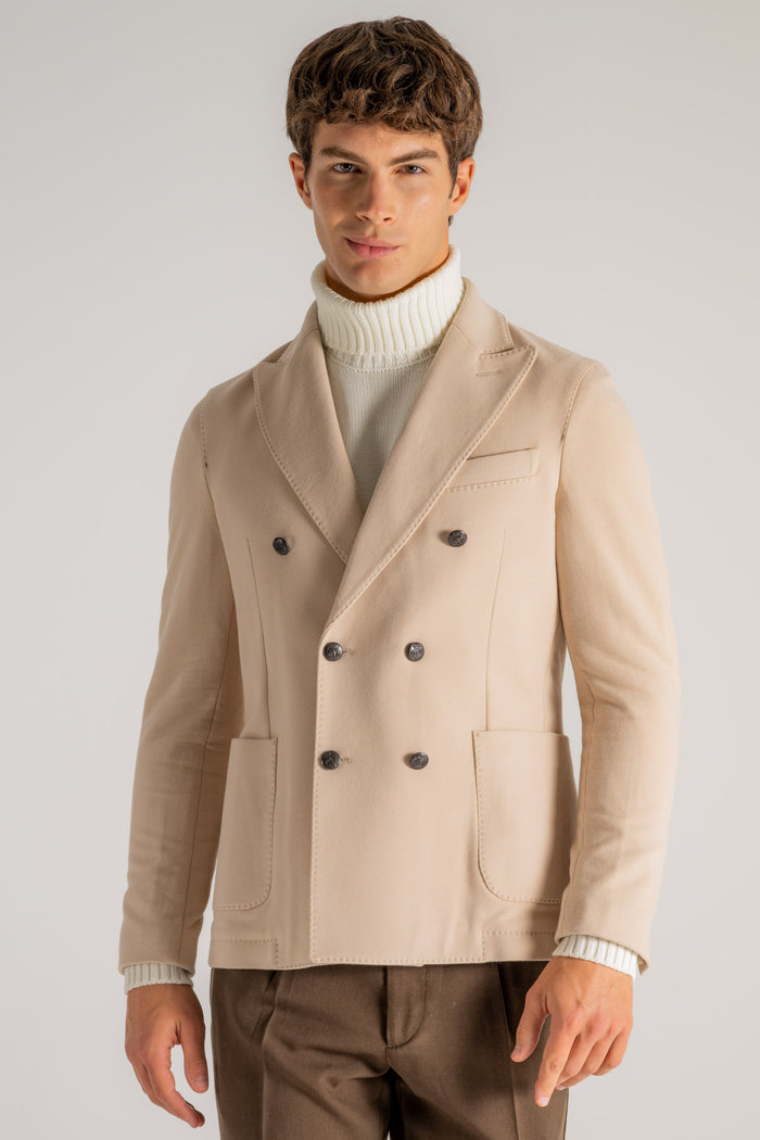  Circolo 1901 Giacca Doppio Petto Felpa Beige Beige Uomo - 3