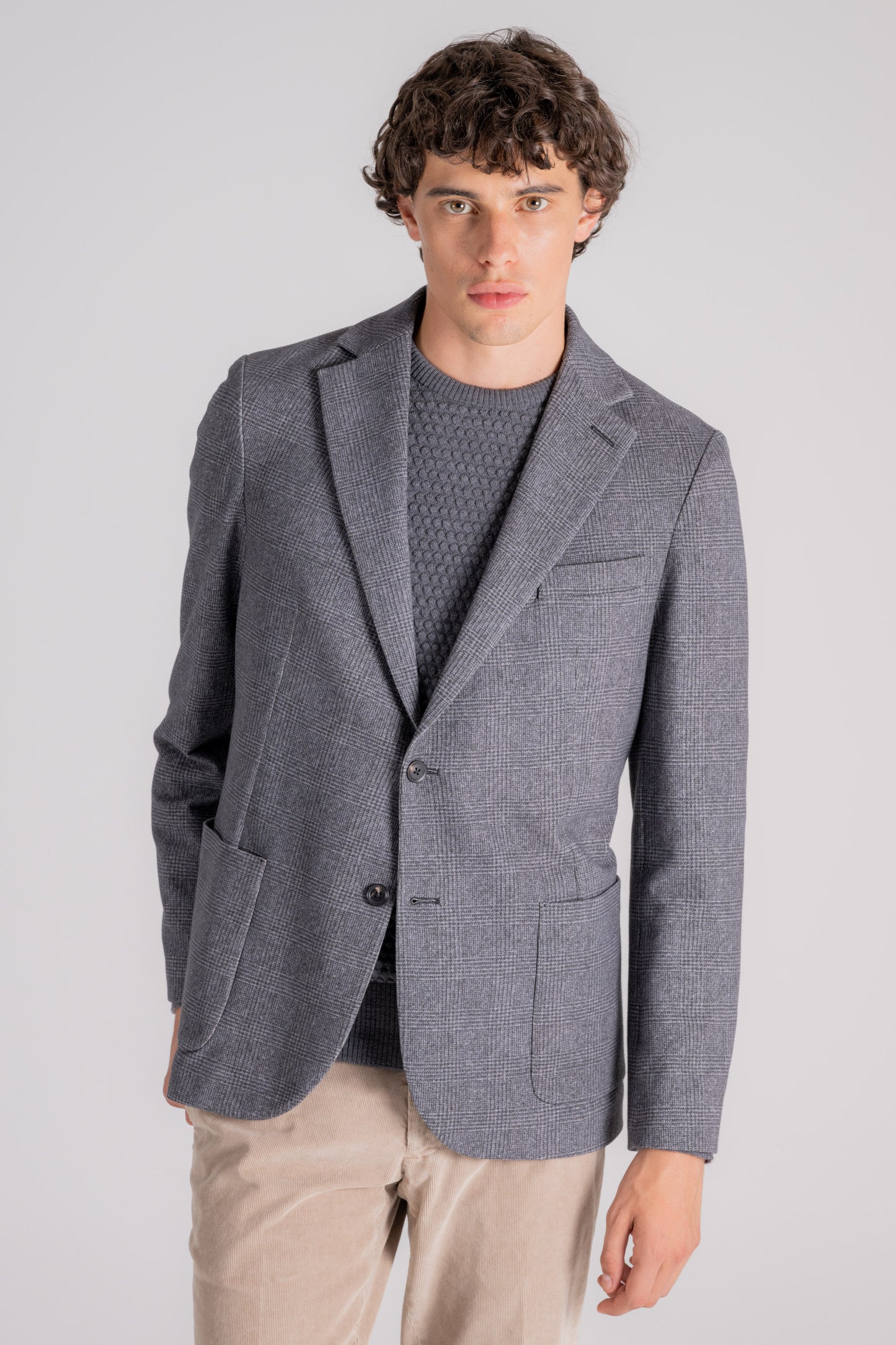  Circolo 1901 Cotton/elastane Sweatshirt Jacket Grey Grigio Uomo - 1