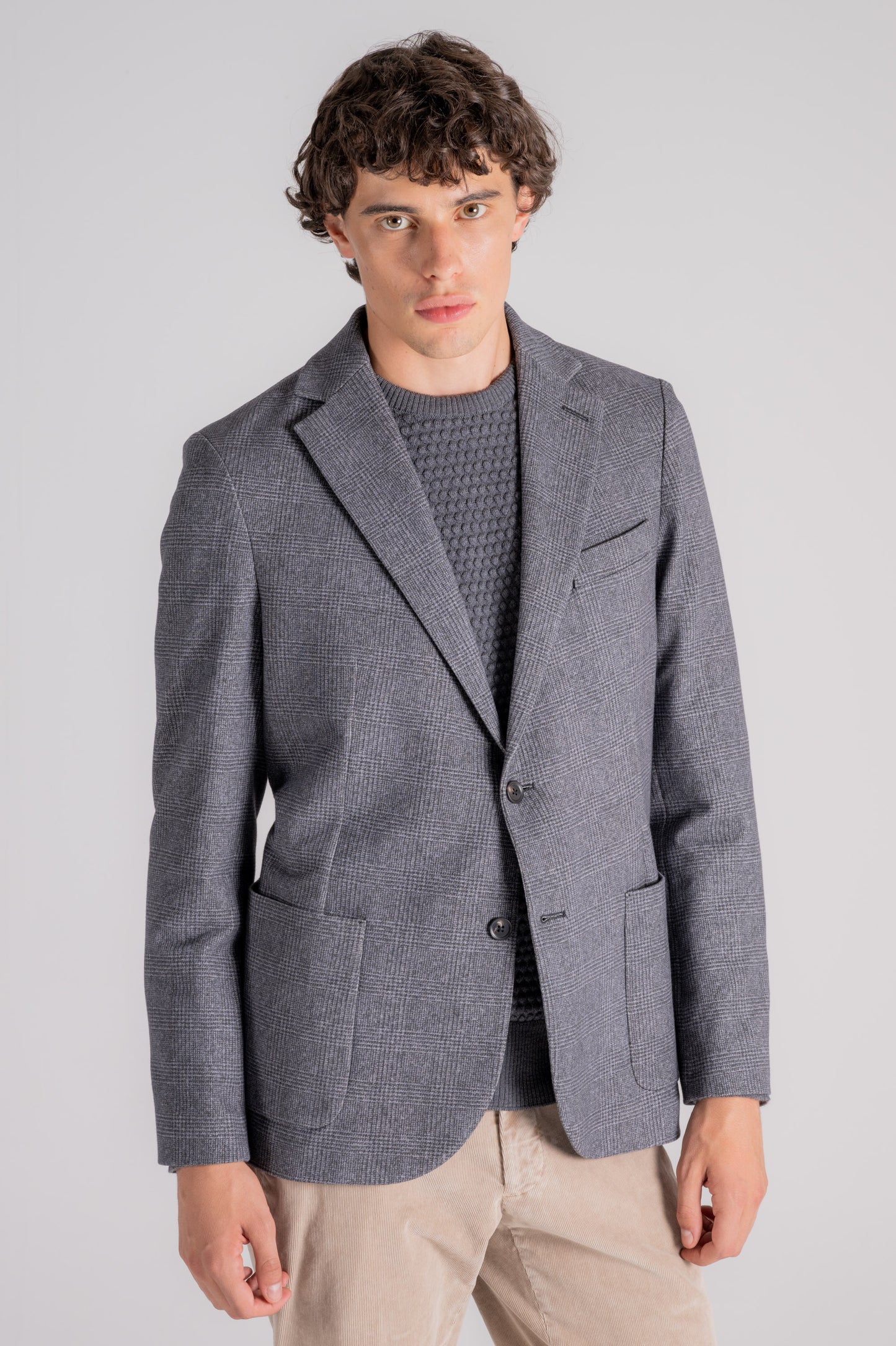  Circolo 1901 Cotton/elastane Sweatshirt Jacket Grey Grigio Uomo - 2