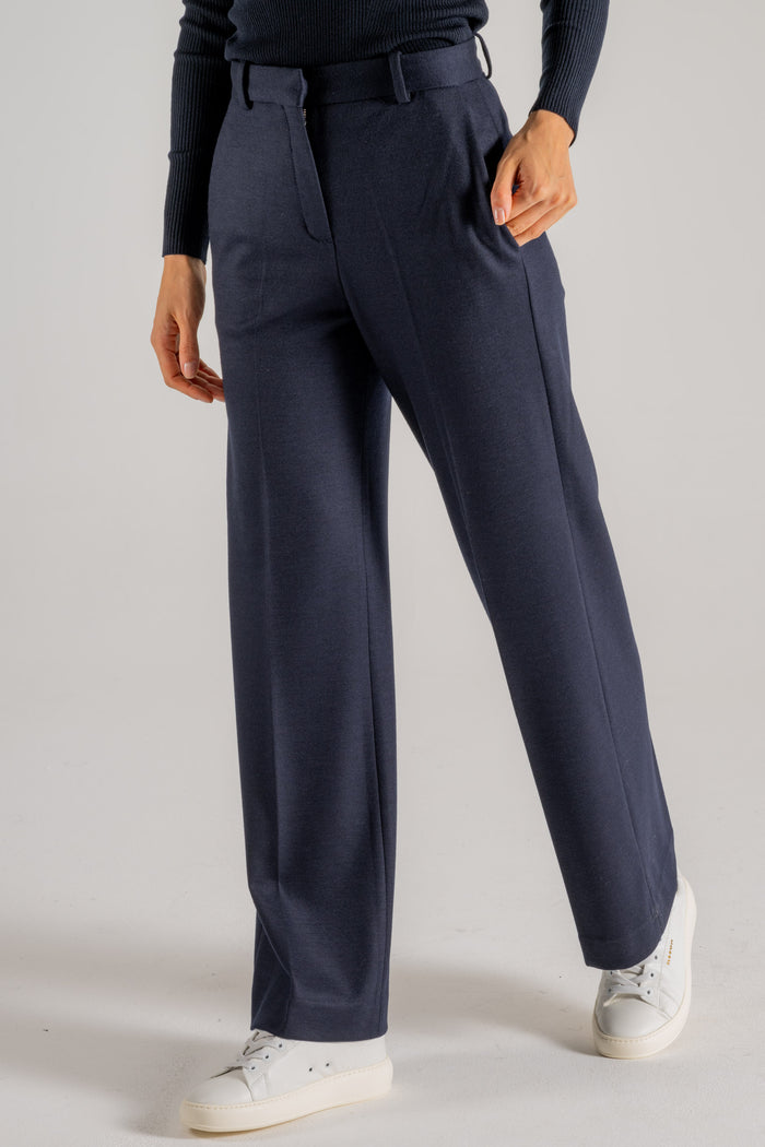 Circolo 1901 Pantalone Lana Blu Donna-2