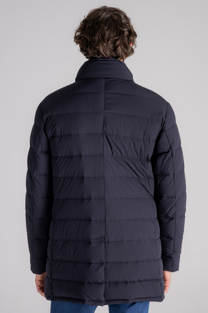  Moorer Quilted Goose Down Blue Jacket Blu Uomo - 4