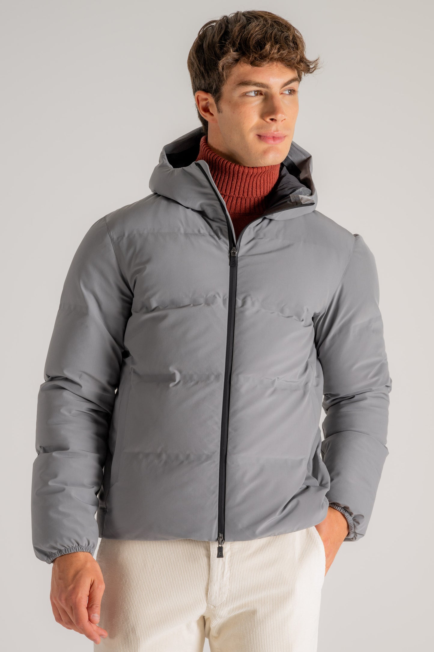  Herno Piumino Bomber New Impact Grigio Grigio Uomo - 3