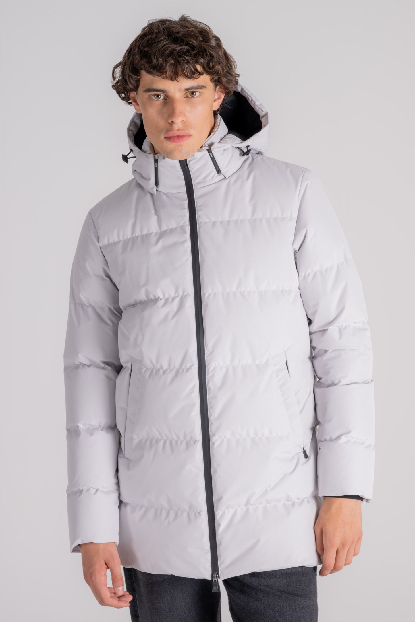  Herno Down Jacket Laminar 100% Polyester Blue Grigio Uomo - 2