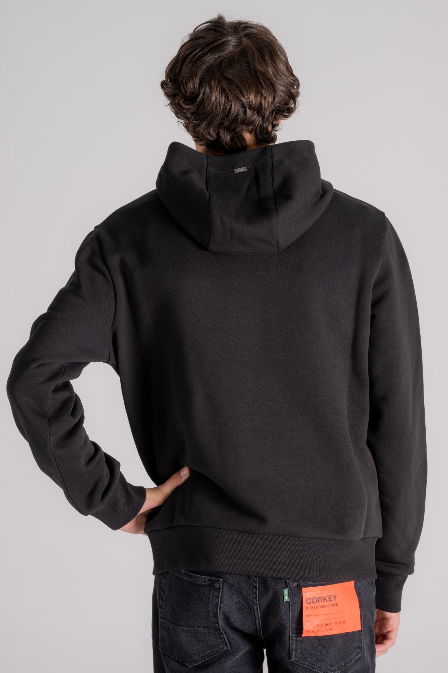  Herno Hoodie Logo Sweatshirt 100% Cotton Black Nero Uomo - 5