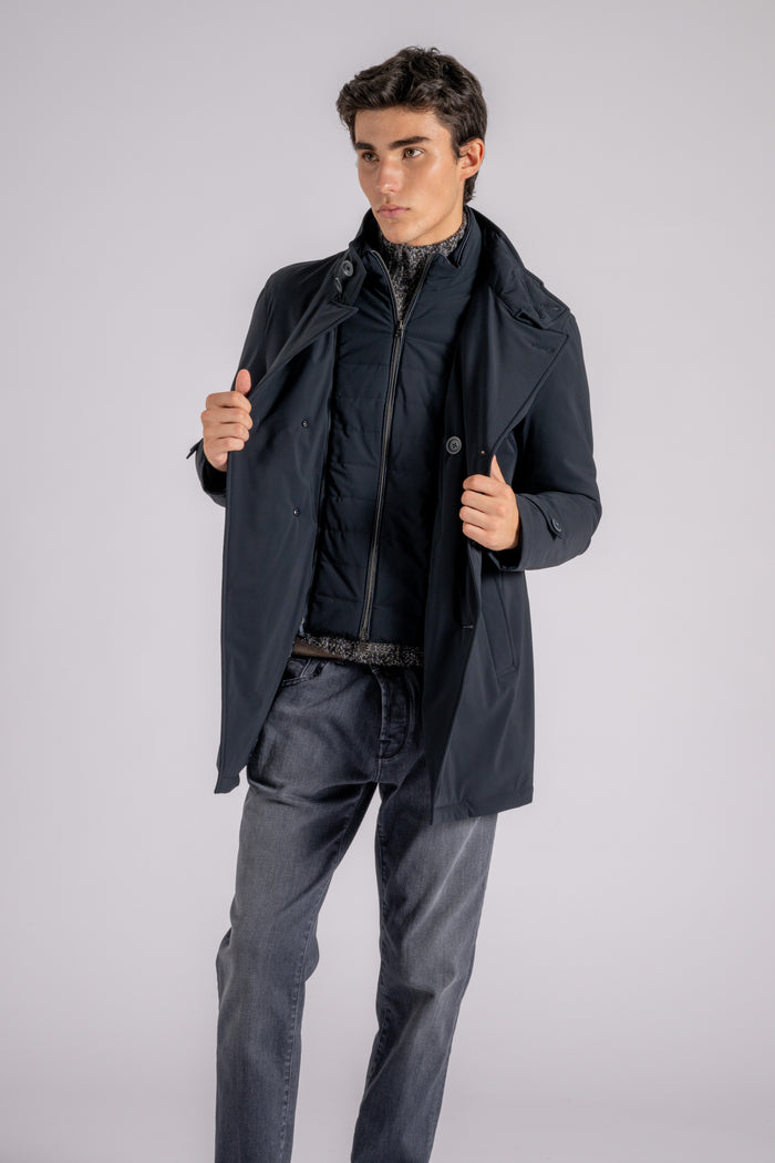 Herno Peacoat Washington Blu