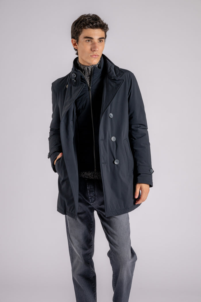 Herno Peacoat Washington Blu-2