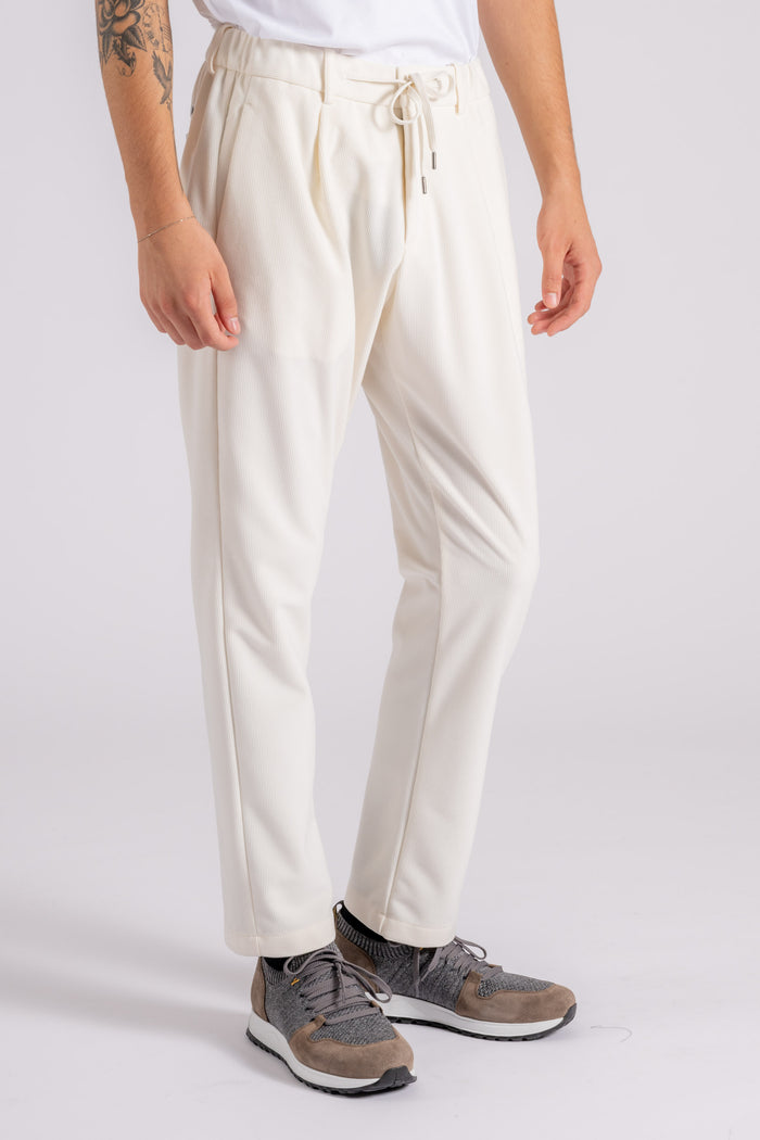 Herno Corduroy Trousers White