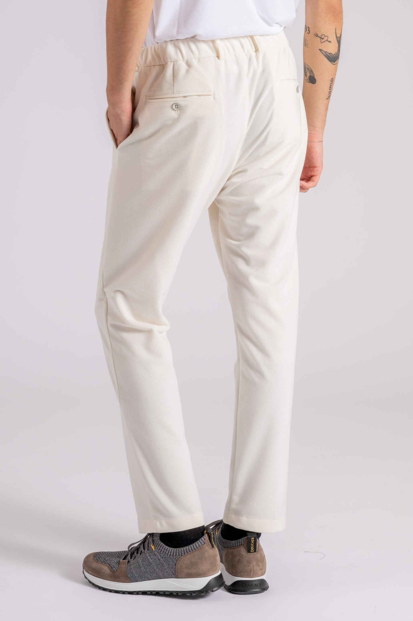  Herno Pantalone Velluto A Coste Bianco Bianco Uomo - 2