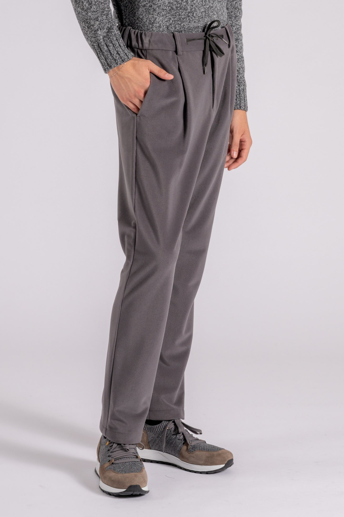  Herno Corduroy Trousers Grey Grigio Uomo - 2