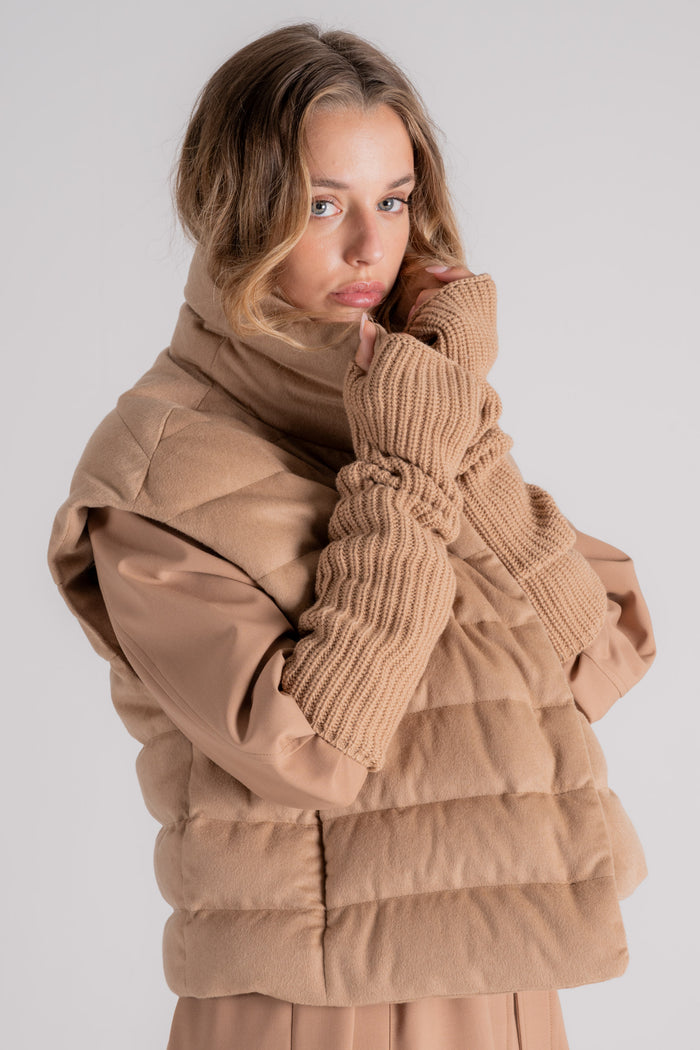 Herno Sleeveless Down Jacket 100% Camel Brown