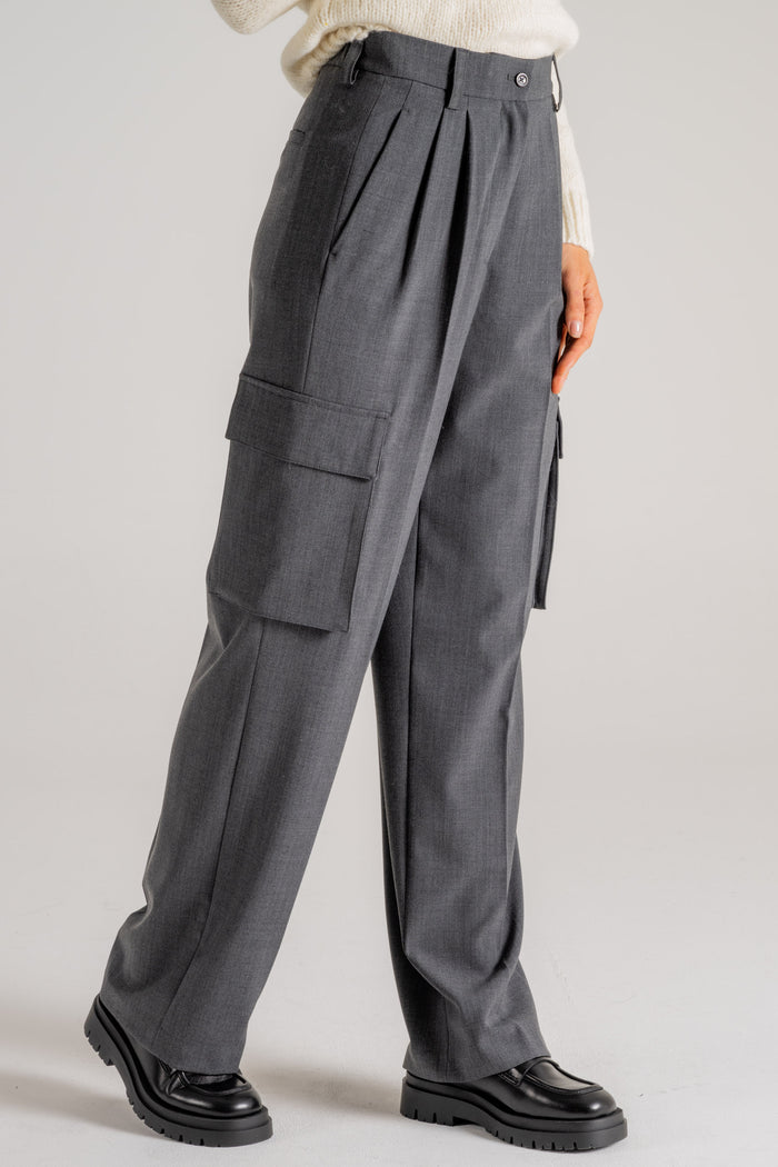  Herno Pantalone Dettaglio Cintura Grigio Grigio Donna - 3