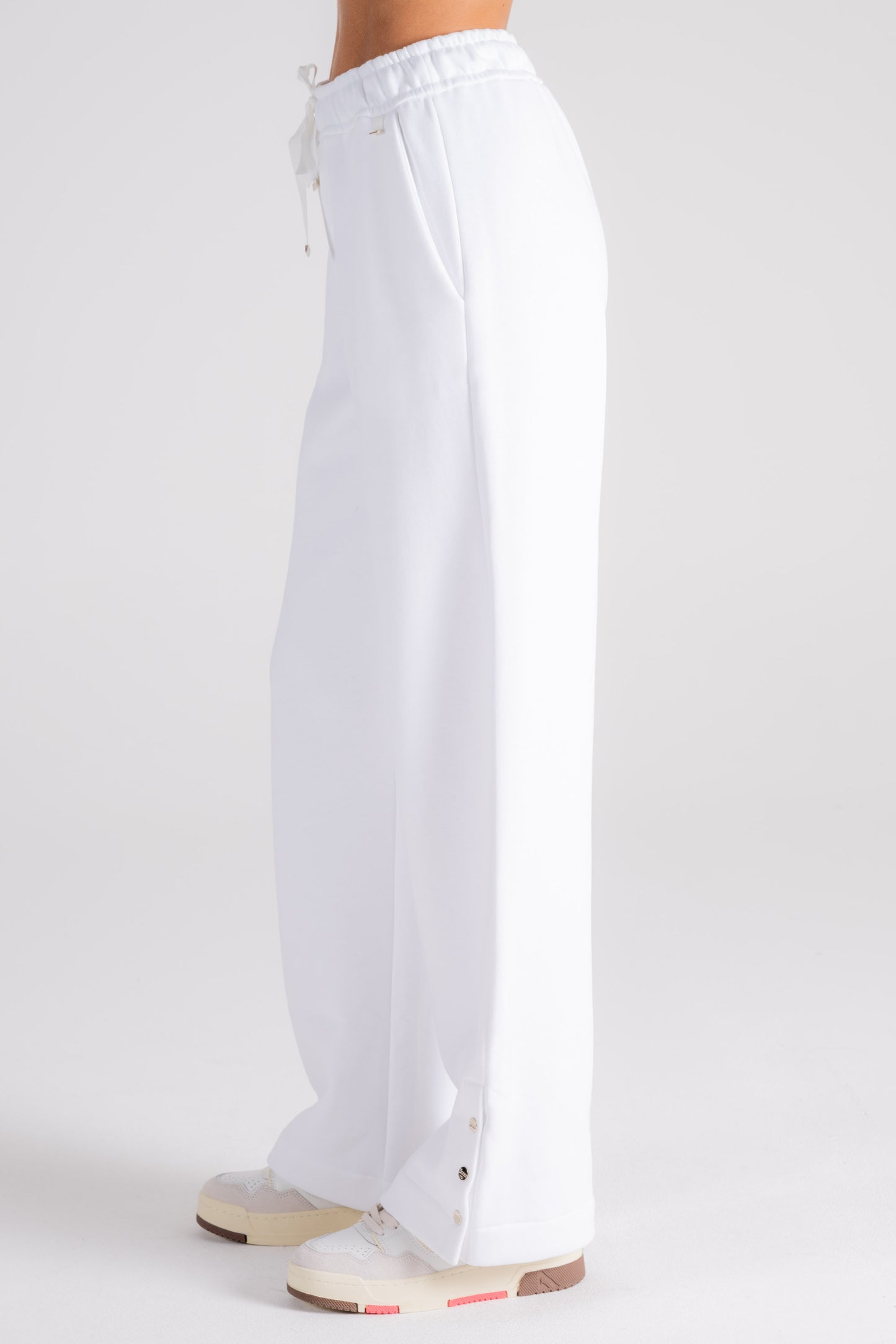  Herno Pants With Button Detail Cotton/polyester White Bianco Donna - 3