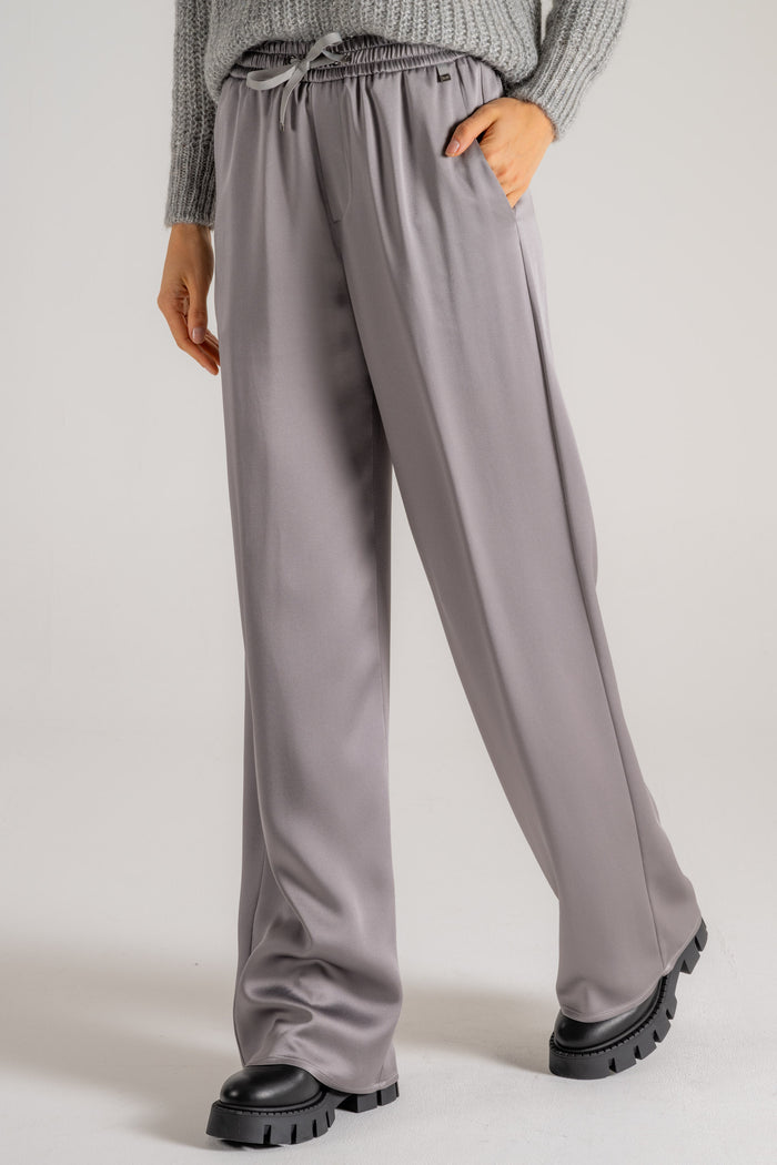 Herno Pantalone Casual Satin Marrone Donna-2