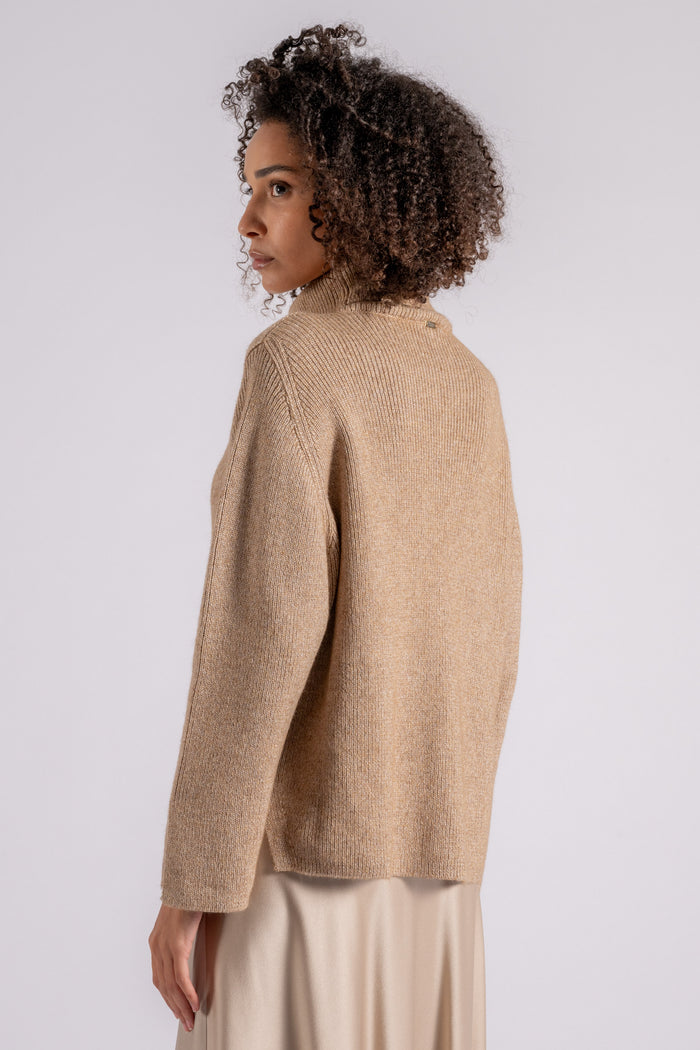  Herno Starlight High Collar Sweater Polyamide/wool/alpaca Brown Marrone Donna - 8