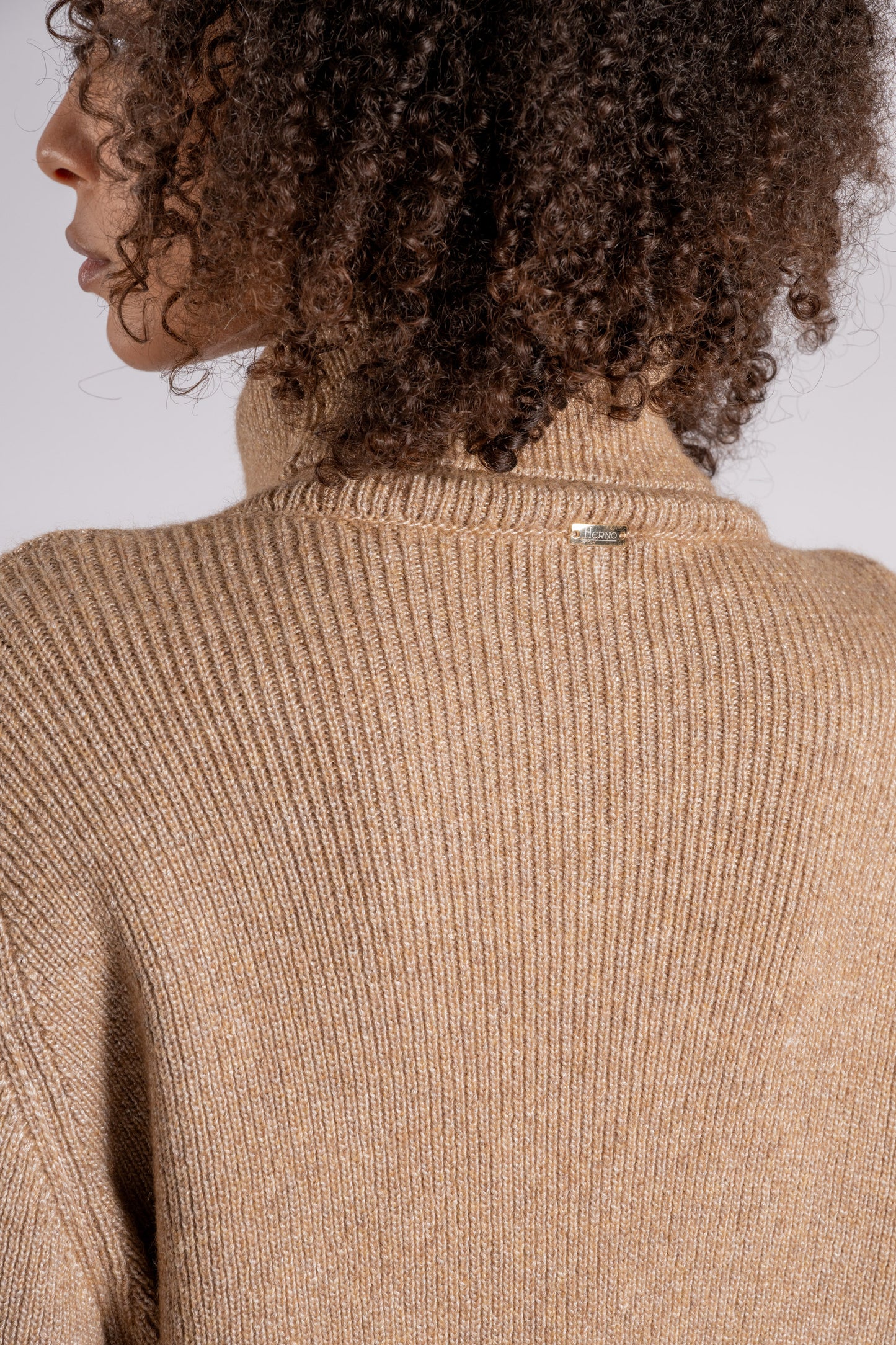  Herno Starlight High Collar Sweater Polyamide/wool/alpaca Brown Marrone Donna - 9