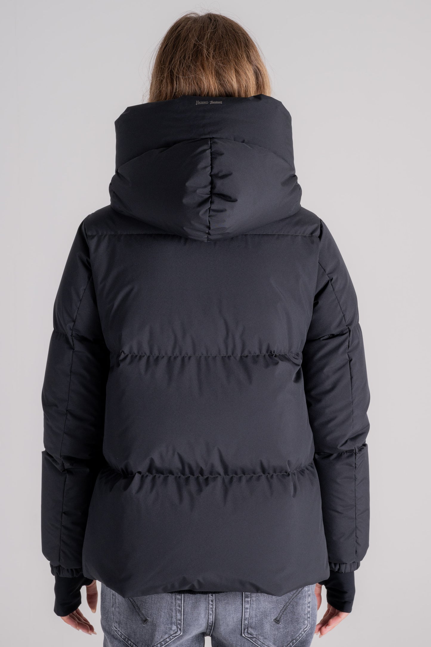  Herno Down Jacket Cappa Windstopper 100% Polyester Black Nero Donna - 5