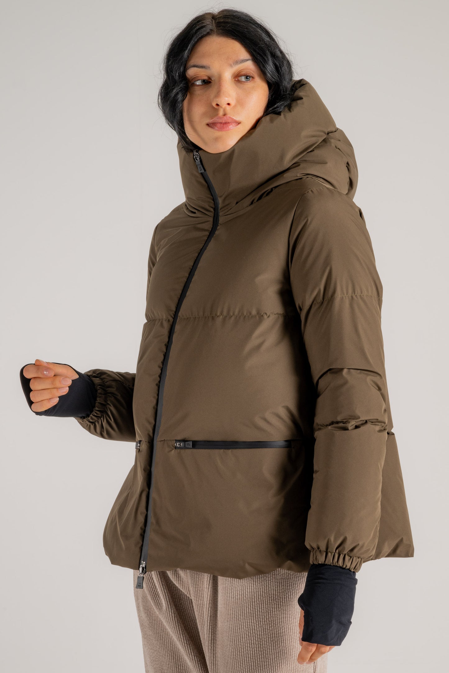  Herno Piumino Cappa Windstopper Verde Verde Donna - 2