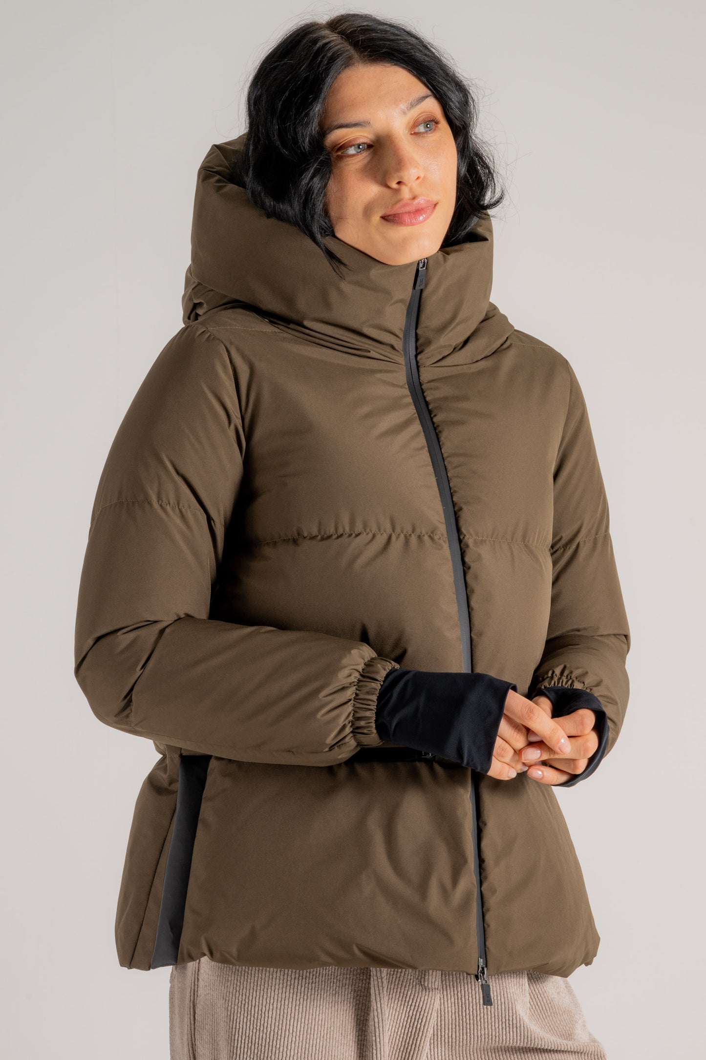  Herno Piumino Cappa Windstopper Verde Verde Donna - 3