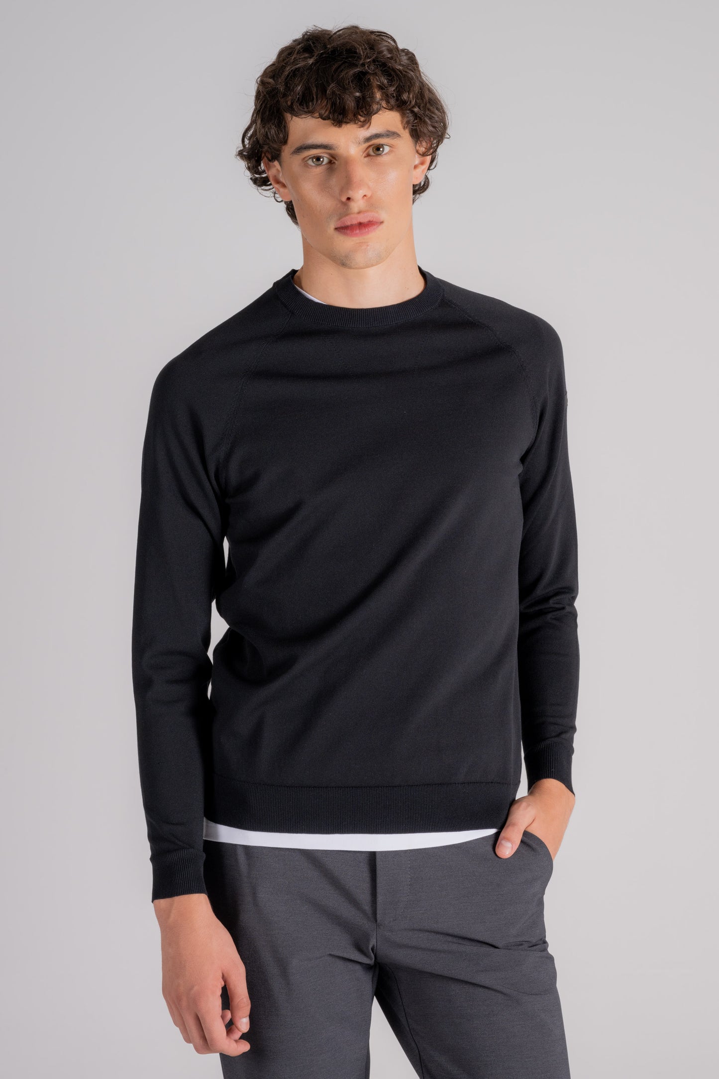  Rrd Amos Cotton Round Knit Cotton/polyester Black Nero Uomo - 1