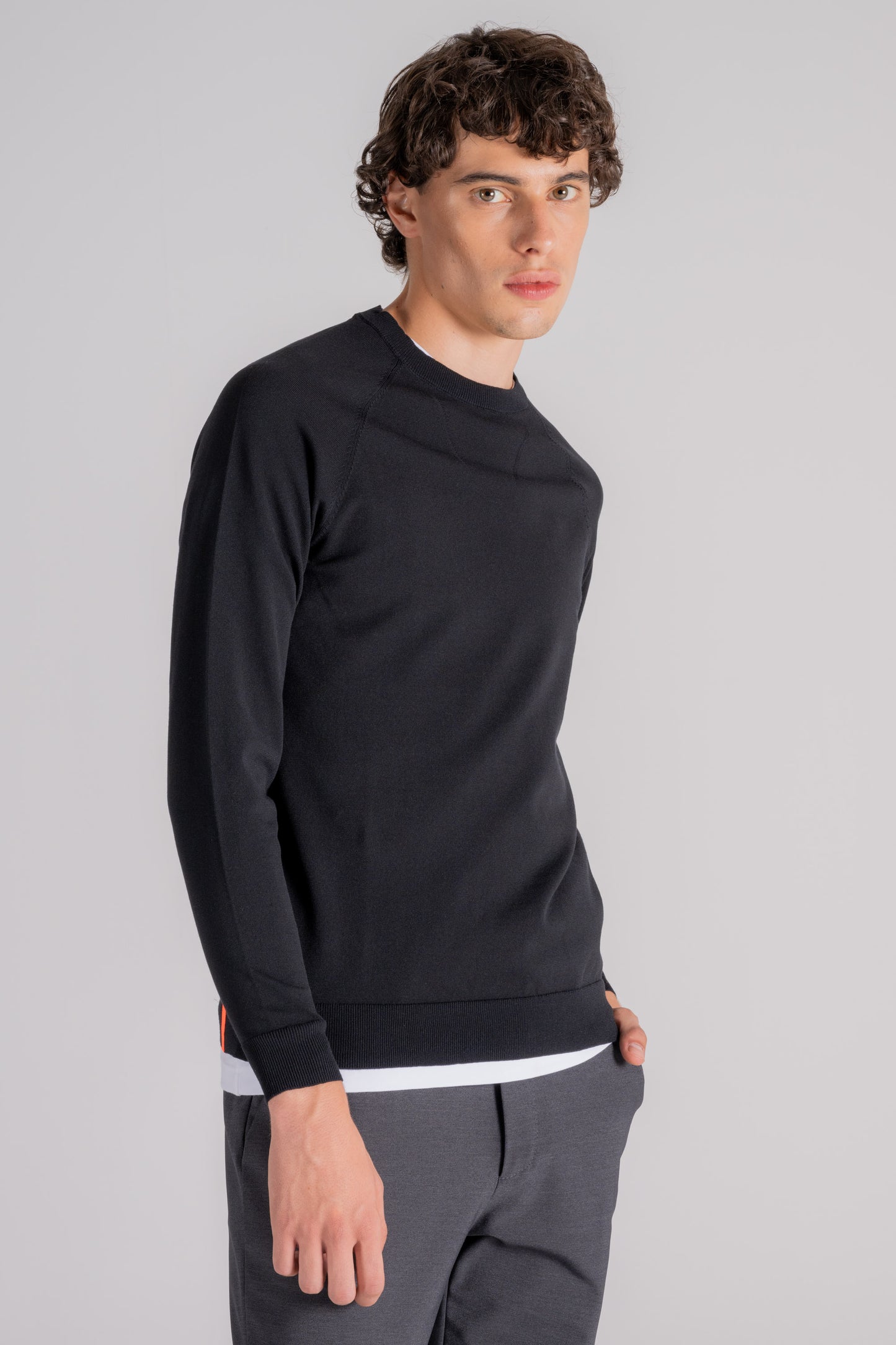  Rrd Amos Cotton Round Knit Cotton/polyester Black Nero Uomo - 2