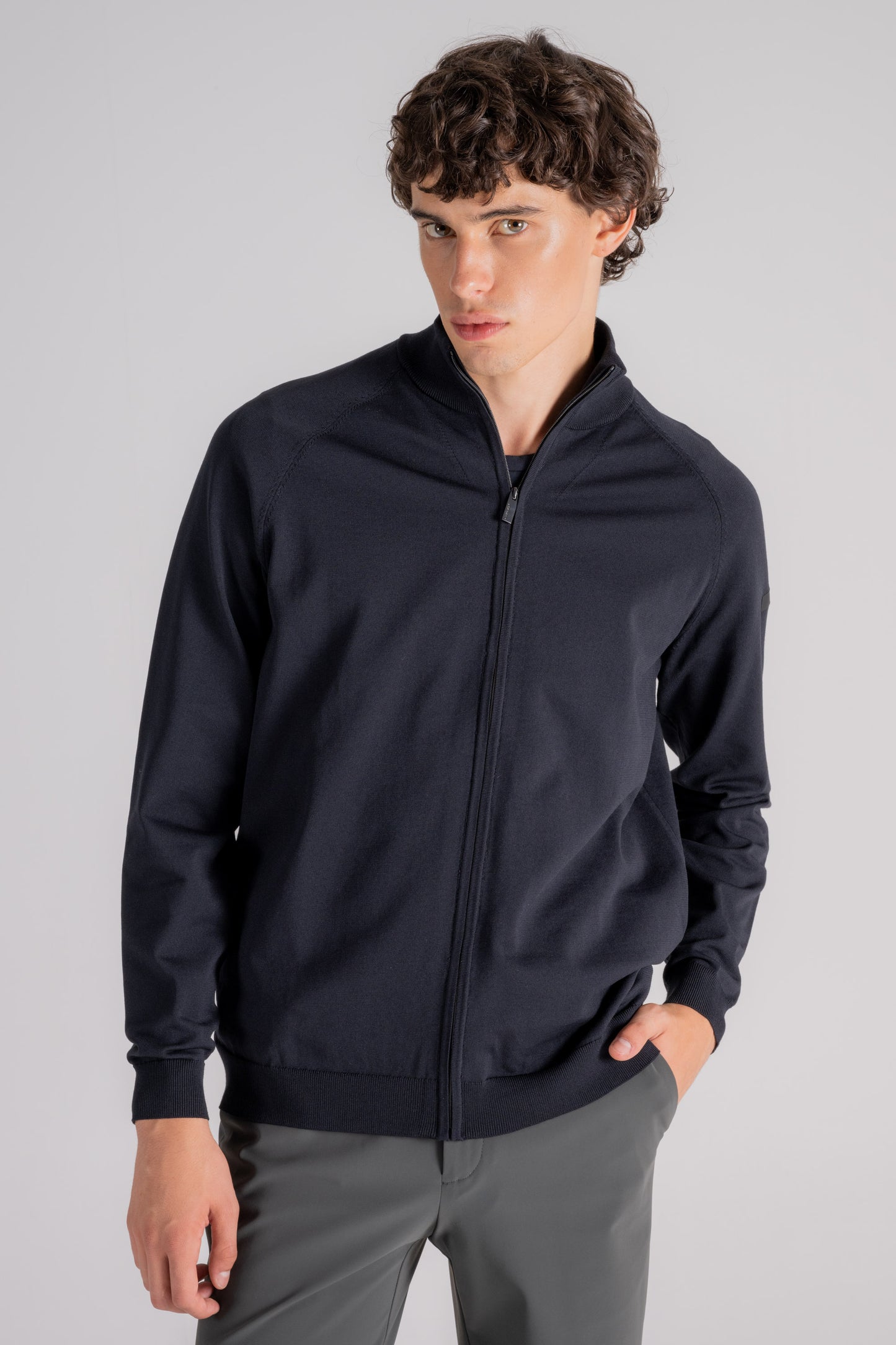  Rrd Full Zip Amos Cotton/polyester Blue Blu Uomo - 1