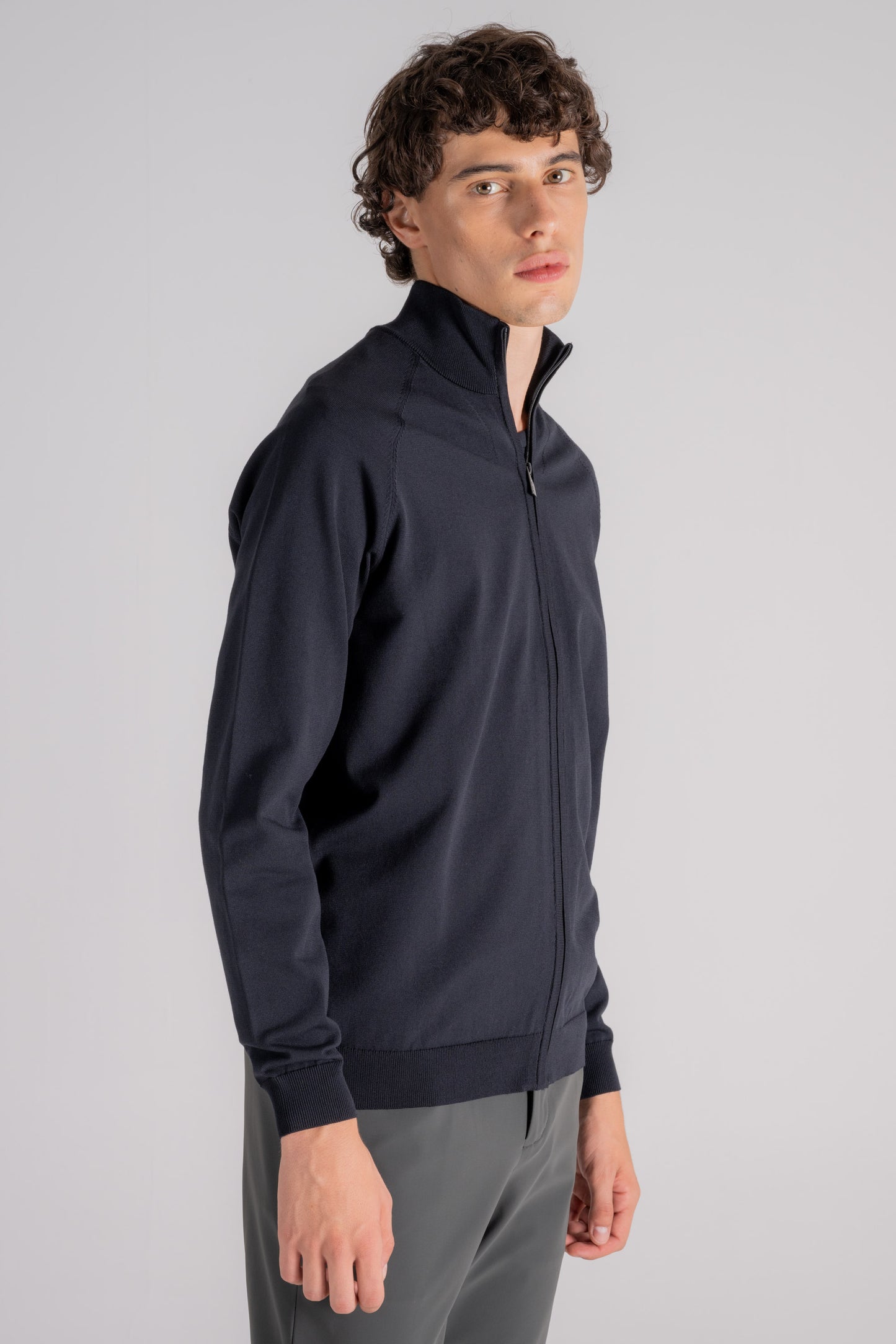  Rrd Full Zip Amos Cotton/polyester Blue Blu Uomo - 2