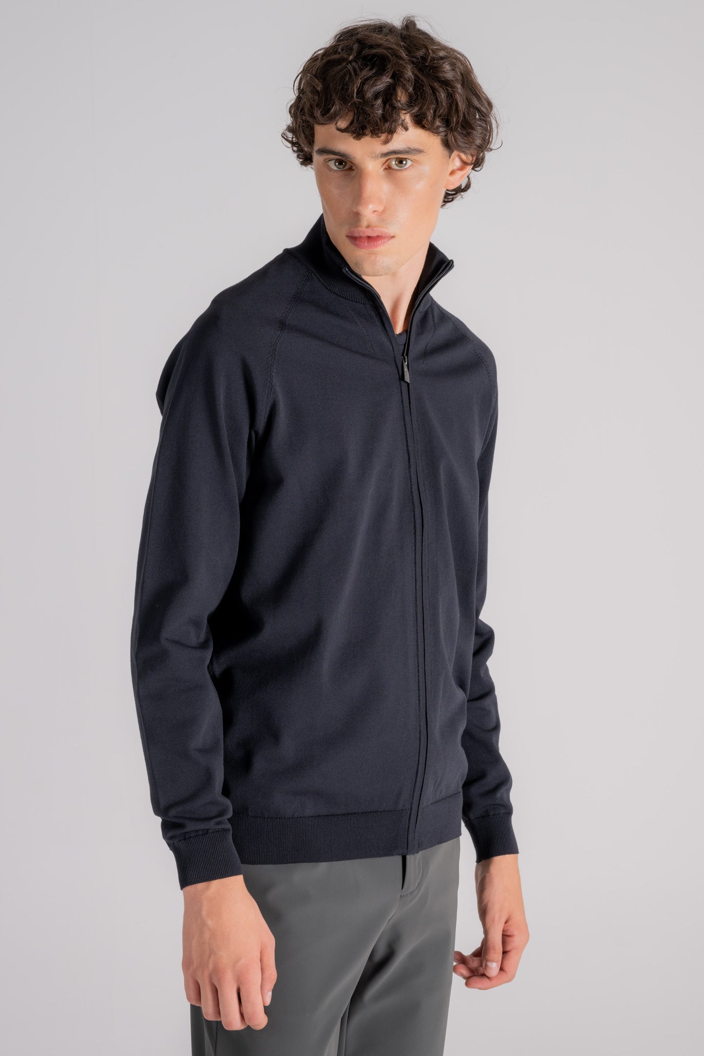  Rrd Full Zip Amos Cotton/polyester Blue Blu Uomo - 3