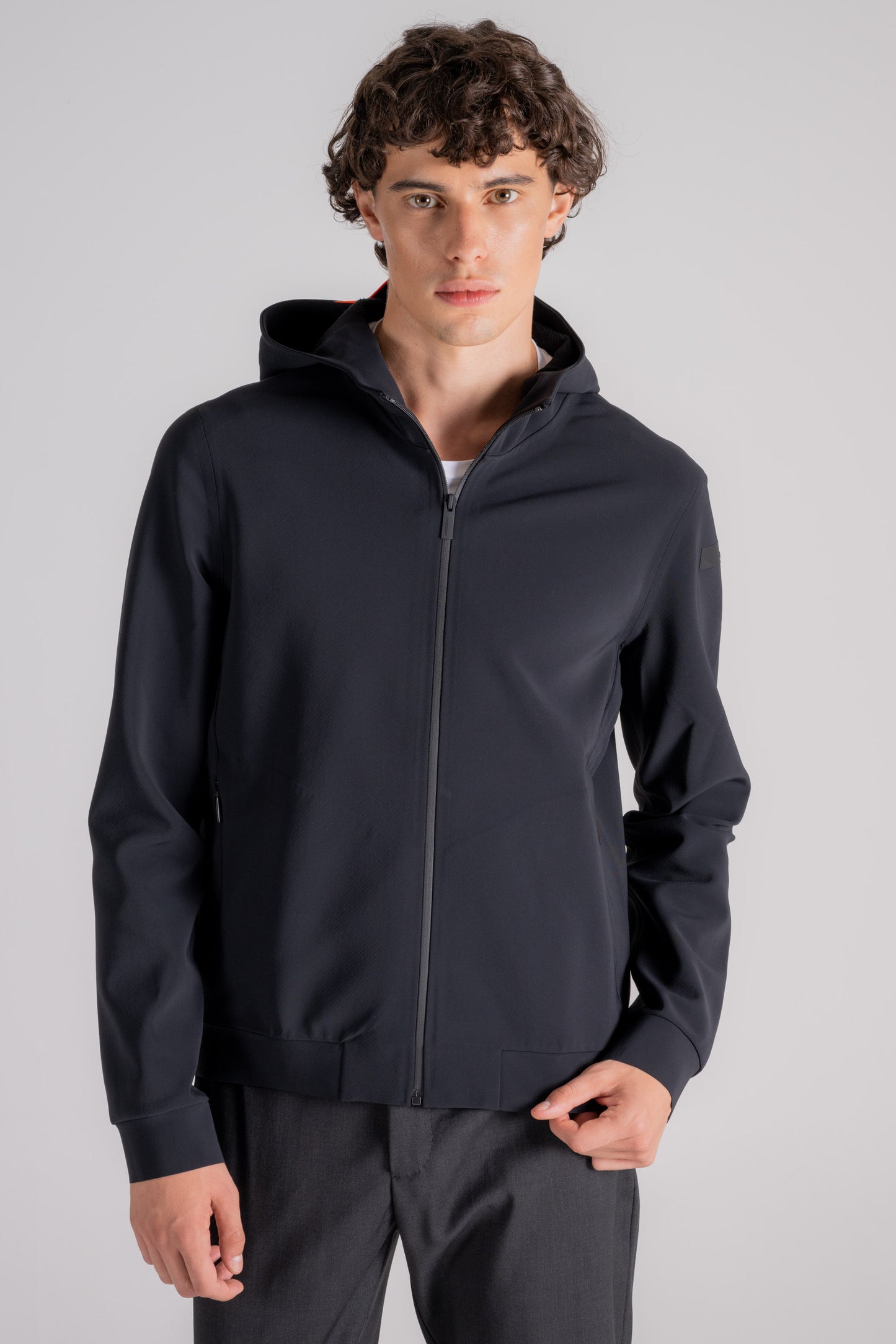  Rrd Fleece Dream Hood Zip Polyester/elastane Black Nero Uomo - 1