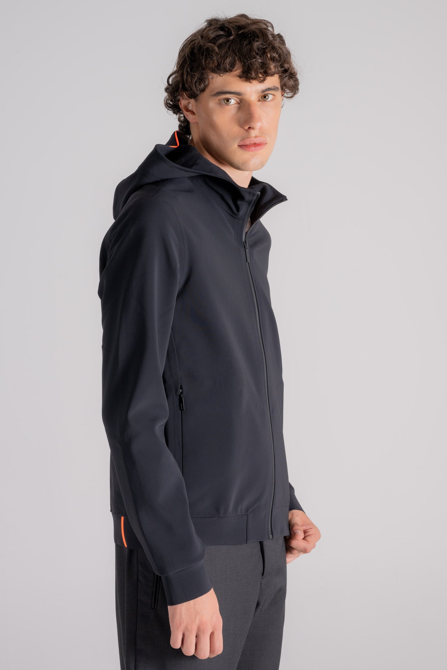  Rrd Fleece Dream Hood Zip Polyester/elastane Black Nero Uomo - 2