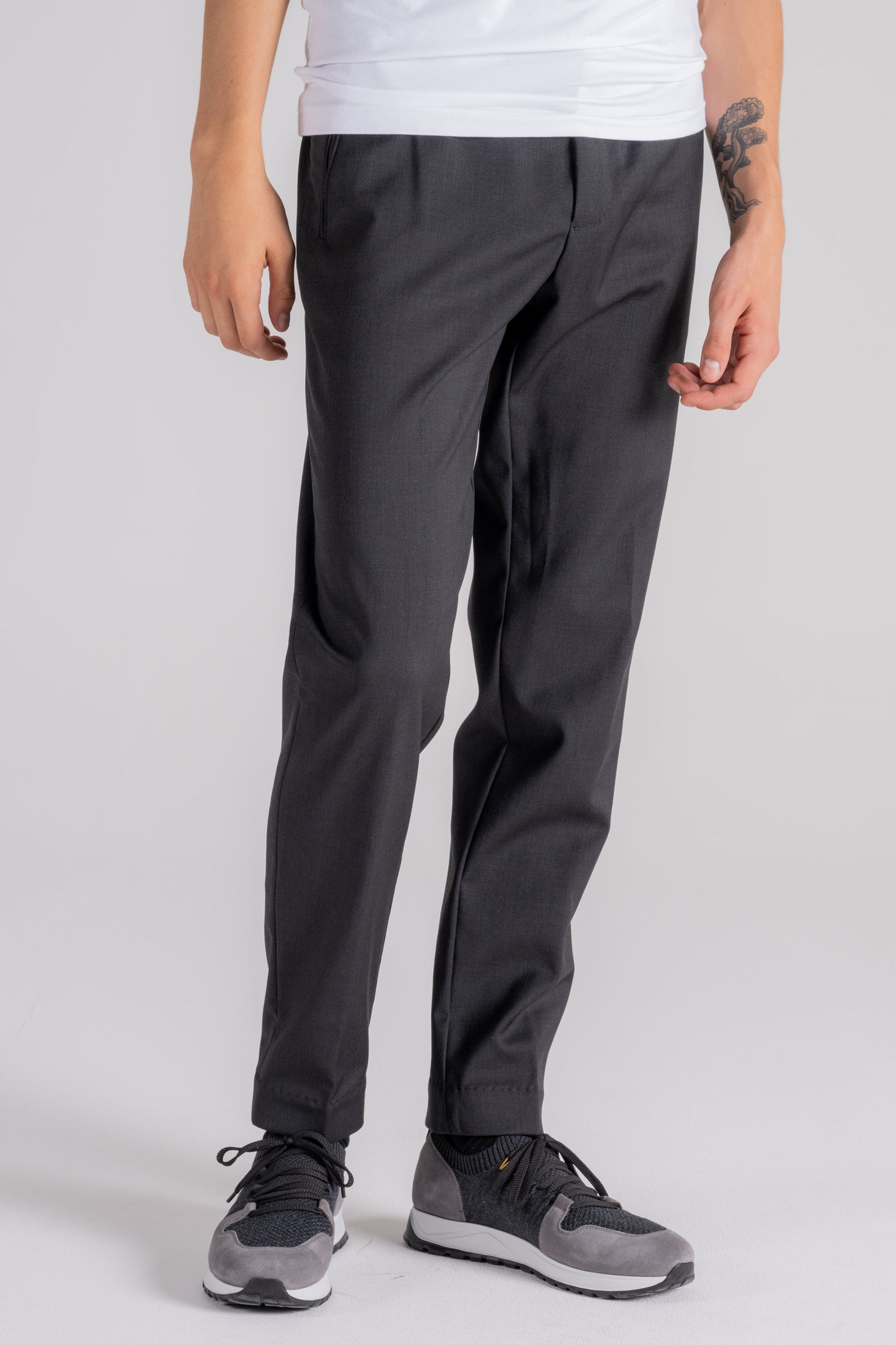  Rrd Terzilio Chino Jo Pants In Virgin Wool Elastane Grey Grigio Uomo - 1