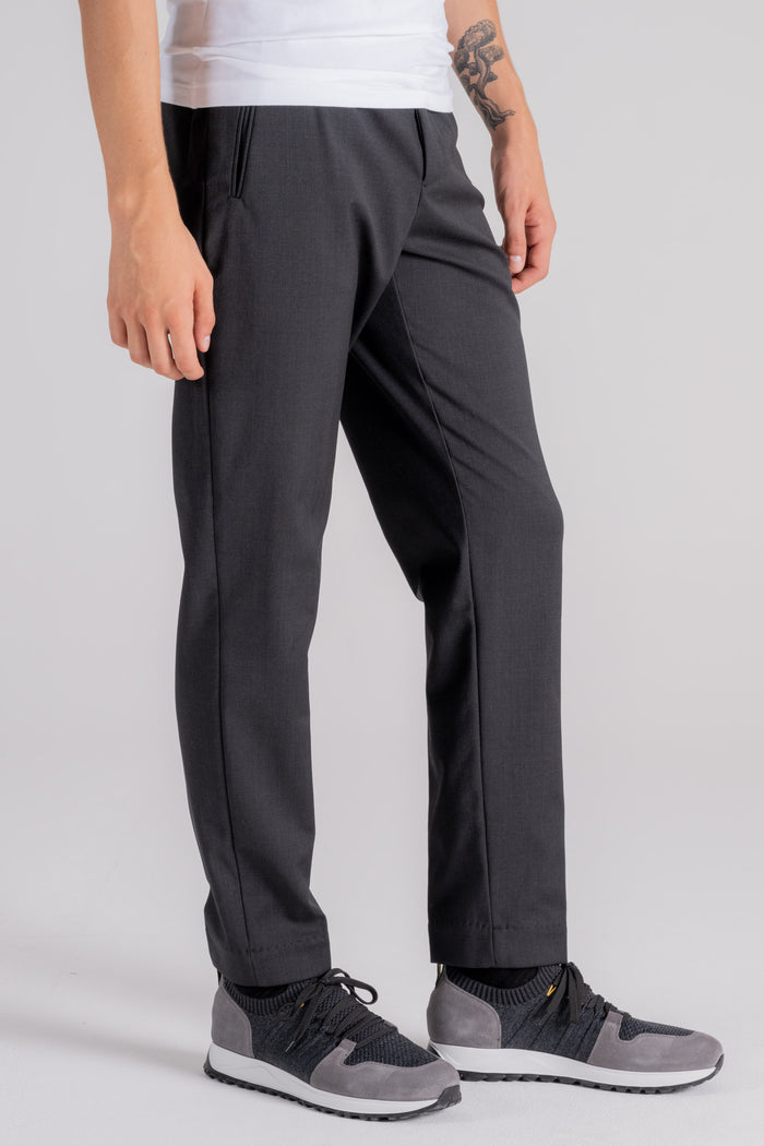 RRD Pantaloni Terzilio Chino Jo in Lana Vergine Elastam Grigio-2