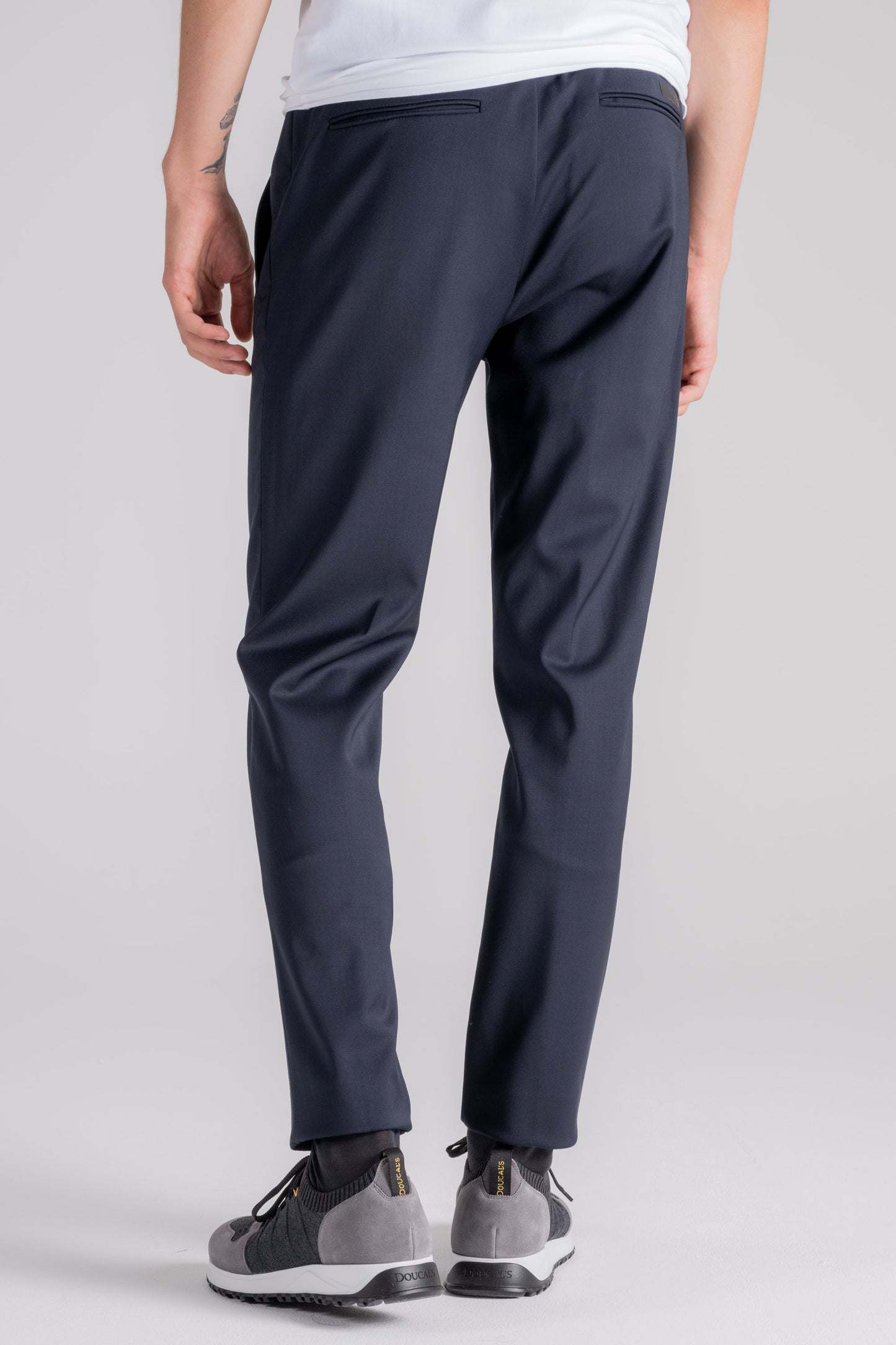  Rrd Terzilio Chino Pants Pure Wool/elastane Blue Blu Uomo - 3