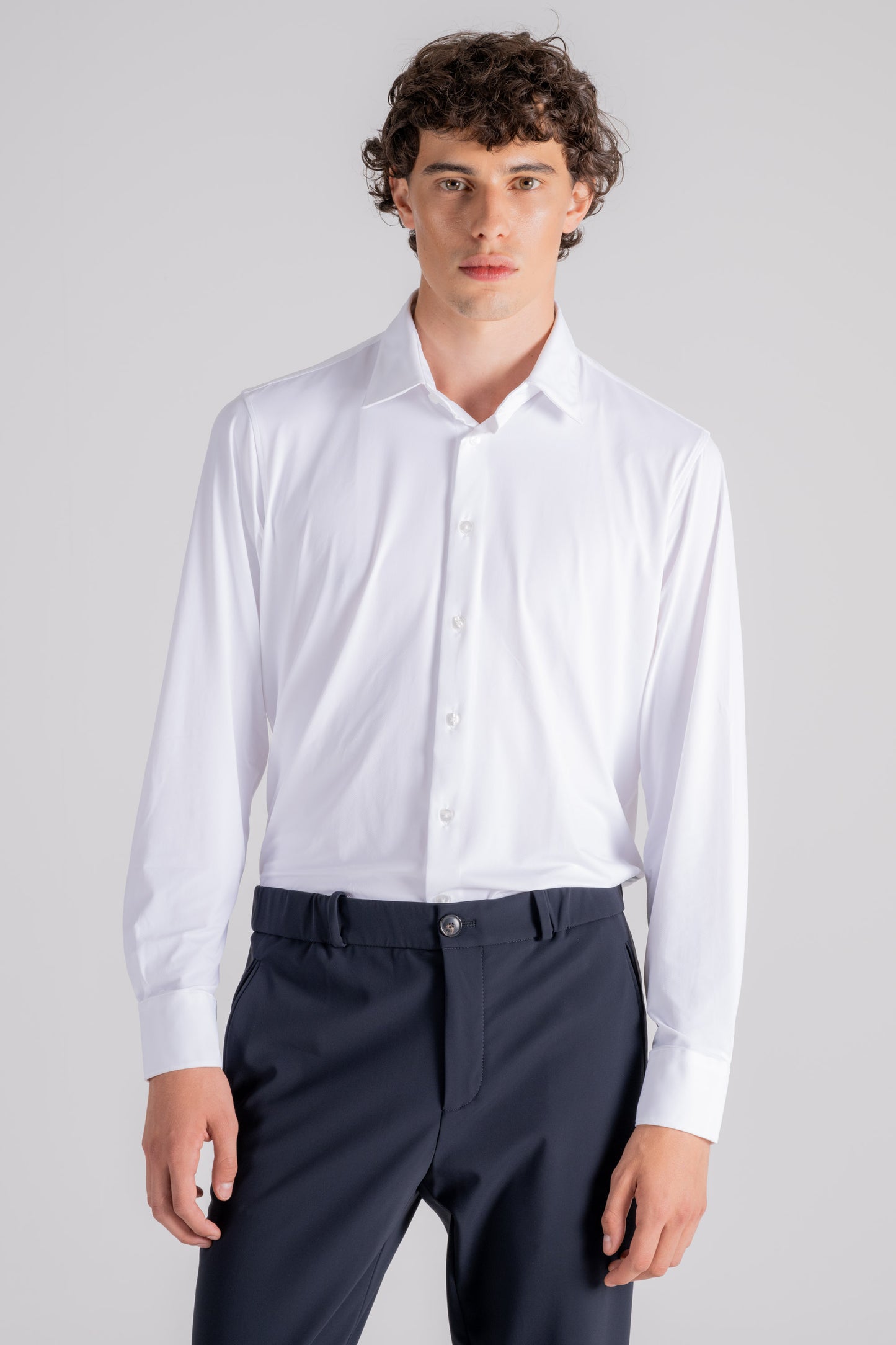  Rrd Stretch Oxford Shirt White Bianco Uomo - 2